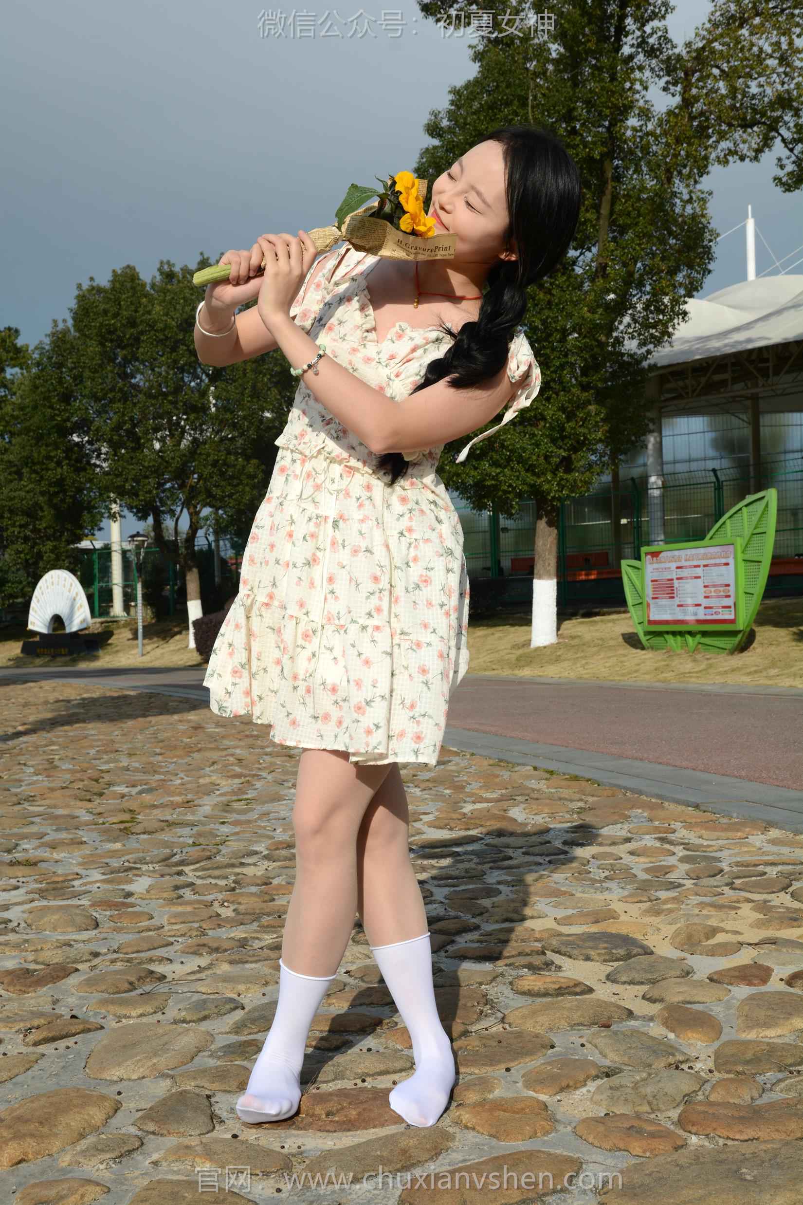 图片[79]-初夏女神 NO.159 双双 迎春碎花裙[140P] – 速更版-美库