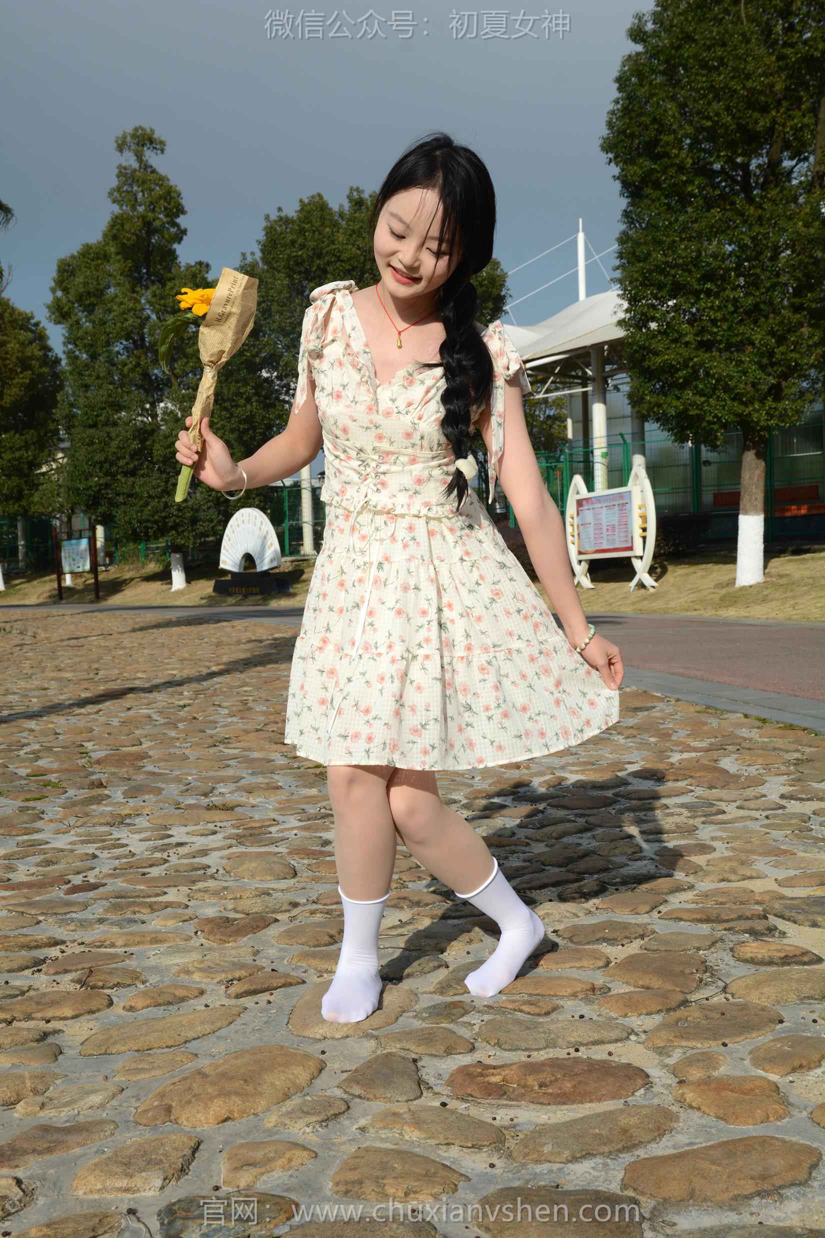 图片[83]-初夏女神 NO.159 双双 迎春碎花裙[140P] – 速更版-美库