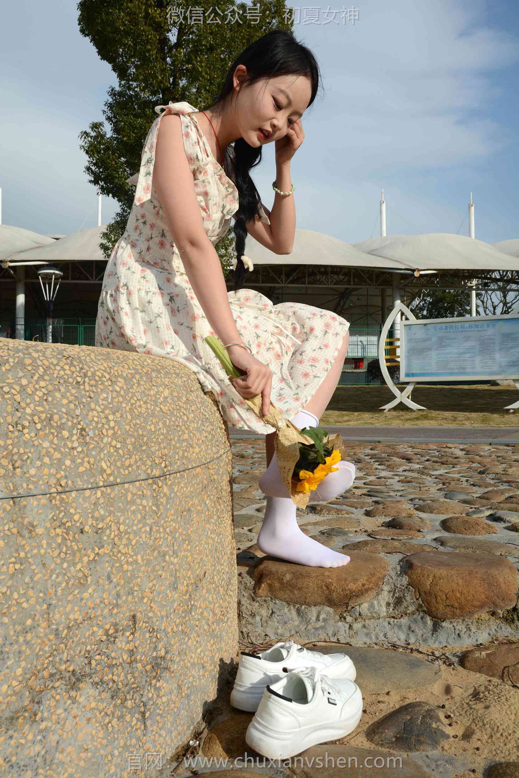 图片[97]-初夏女神 NO.159 双双 迎春碎花裙[140P] – 速更版-美库