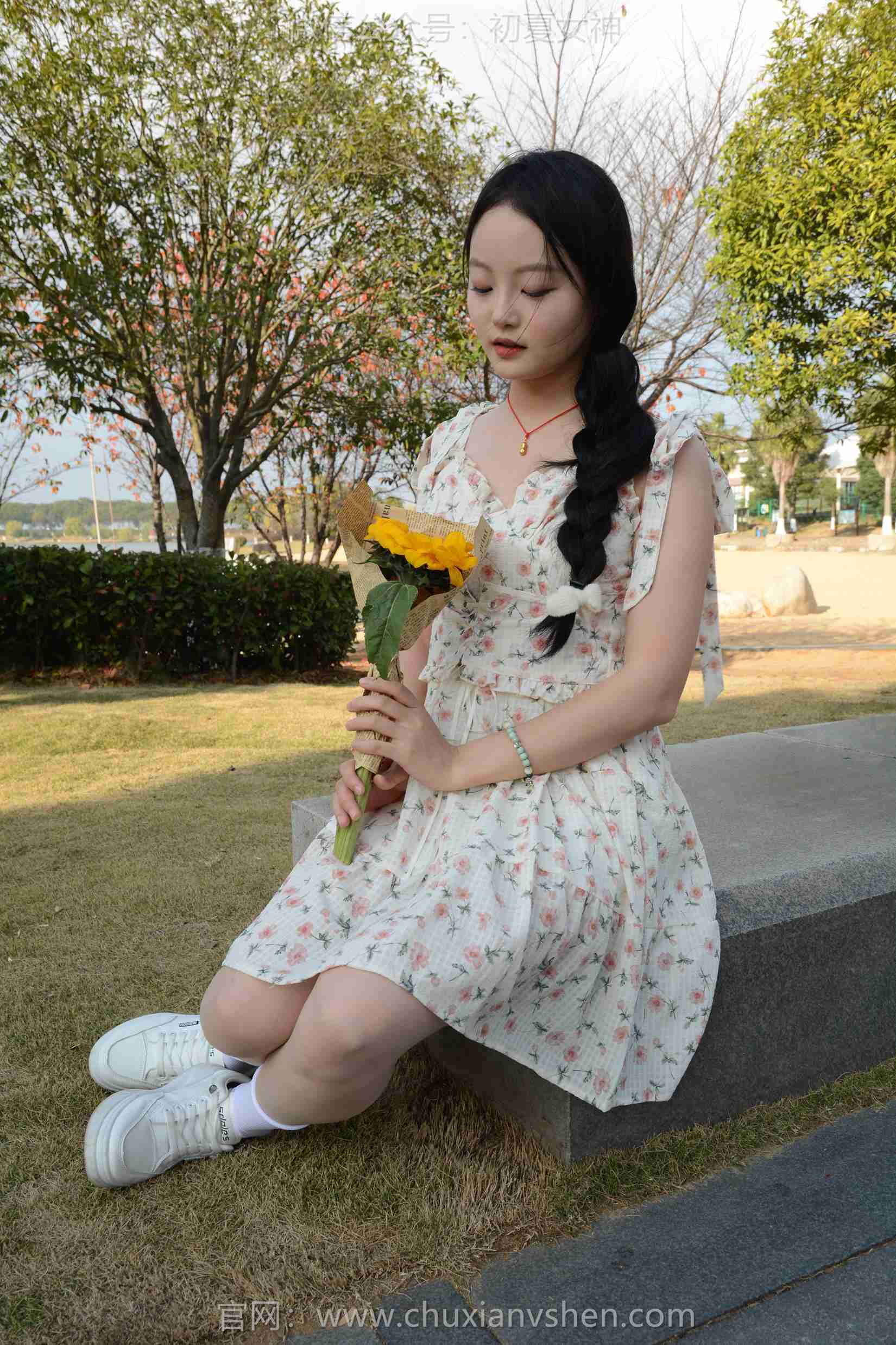 图片[117]-初夏女神 NO.159 双双 迎春碎花裙[140P] – 速更版-美库