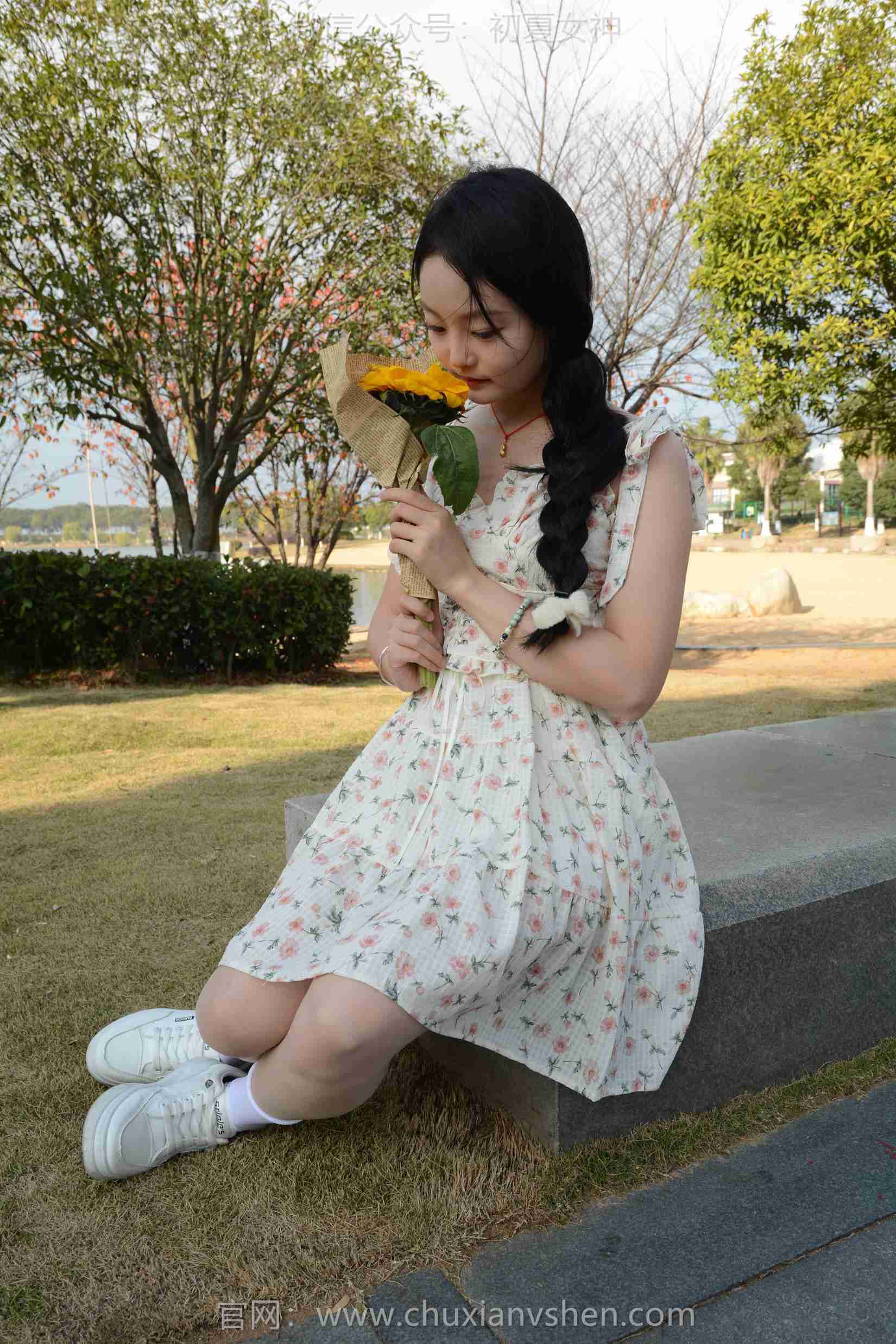 图片[118]-初夏女神 NO.159 双双 迎春碎花裙[140P] – 速更版-美库