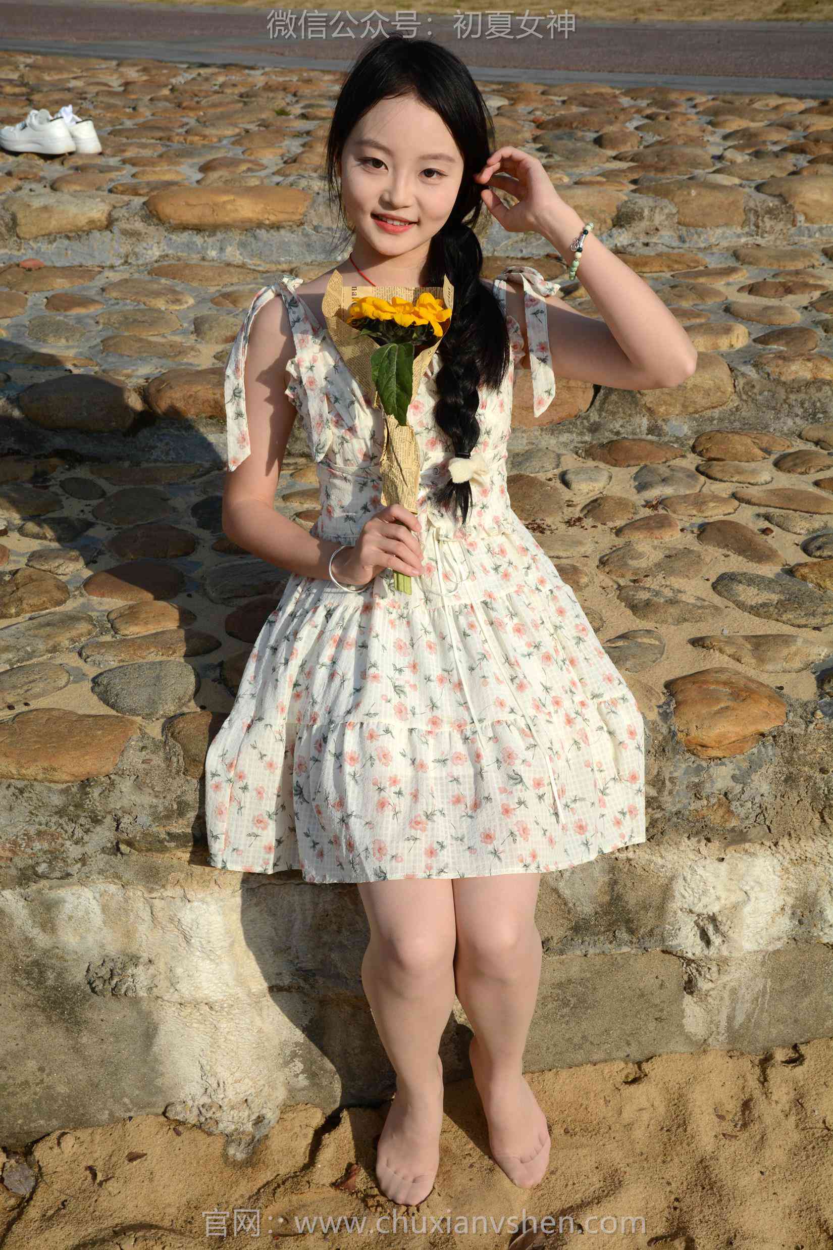 图片[140]-初夏女神 NO.159 双双 迎春碎花裙[140P] – 速更版-美库