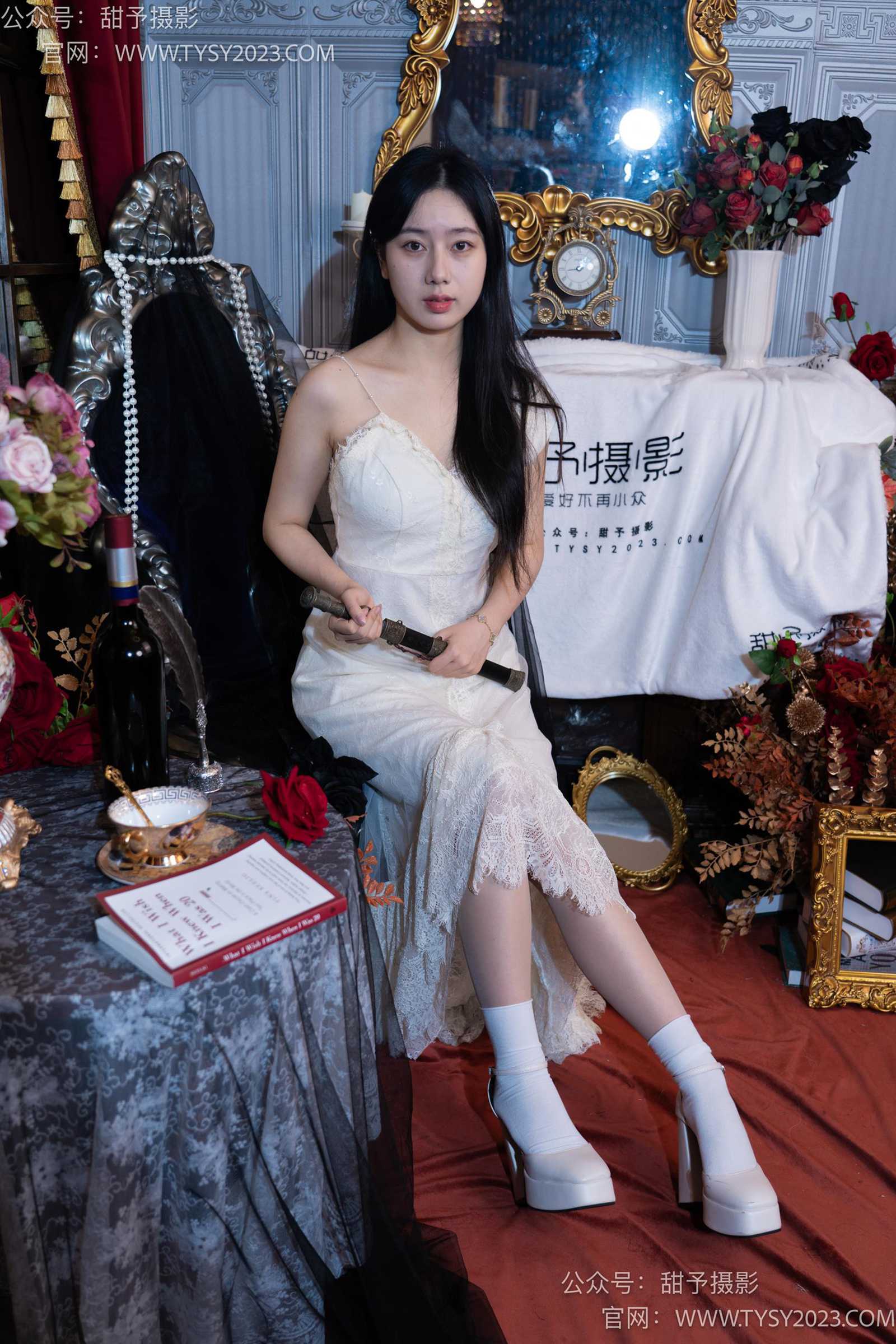 图片[28]-甜予摄影 NO.027 鱼鱼-高跟鞋、白棉袜、肉丝[103P] – 速更版-美库