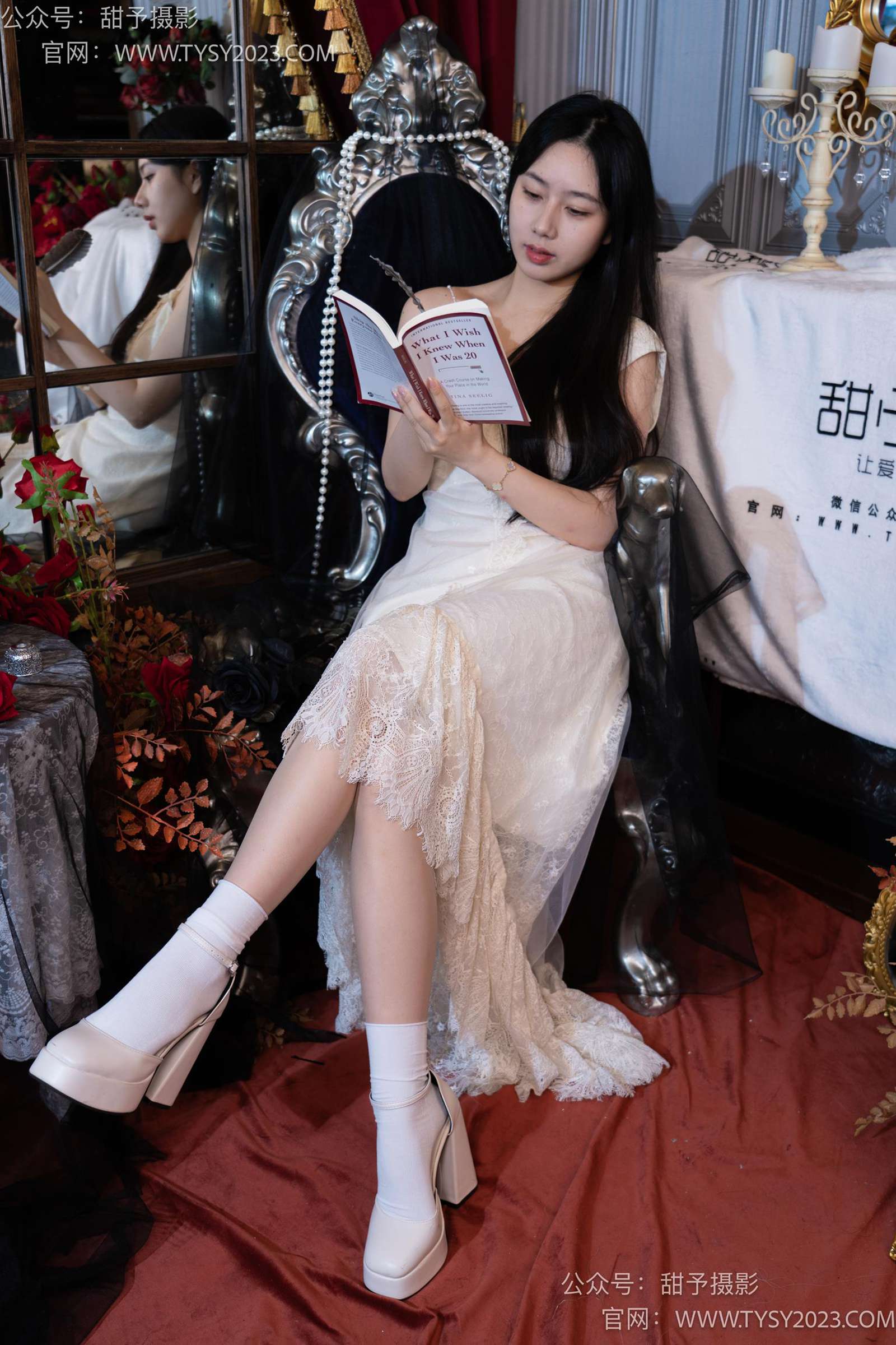 图片[52]-甜予摄影 NO.027 鱼鱼-高跟鞋、白棉袜、肉丝[103P] – 速更版-美库