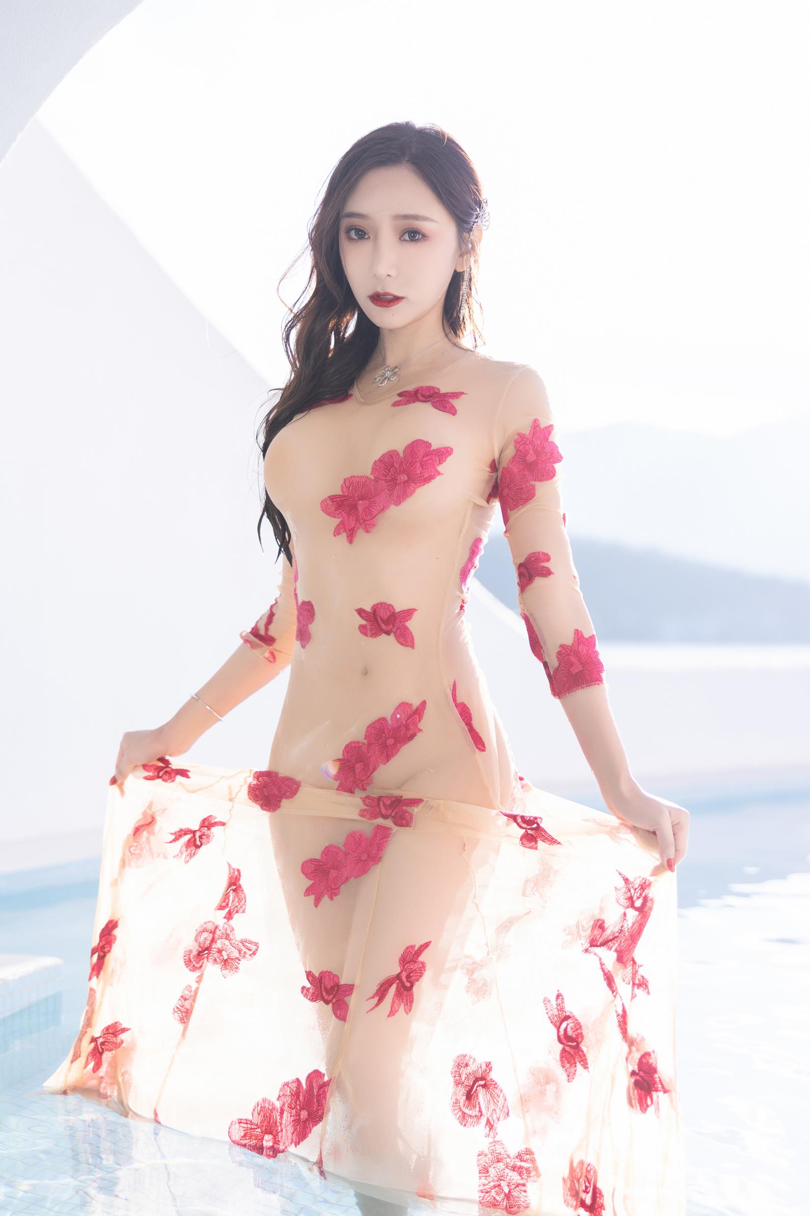 图片[58]-王馨瑶Yanni – 透视大红花[76P] – 速更版-美库