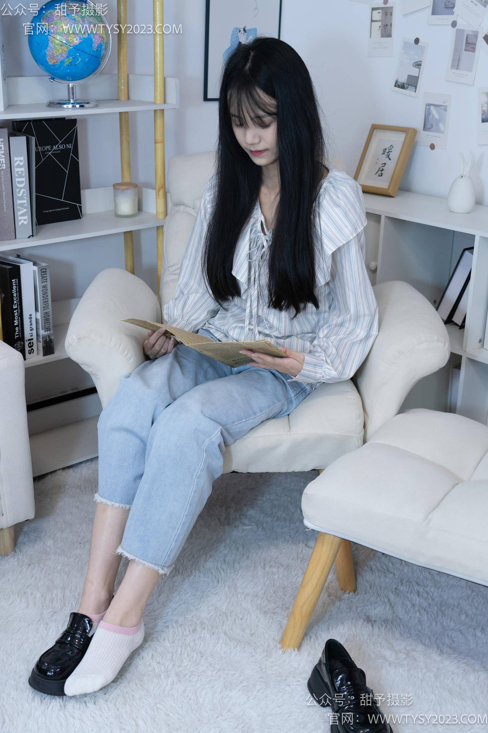 图片[21]-甜予摄影 NO.028 胡桃-皮鞋、白棉袜、裸足[124P] – 速更版-美库