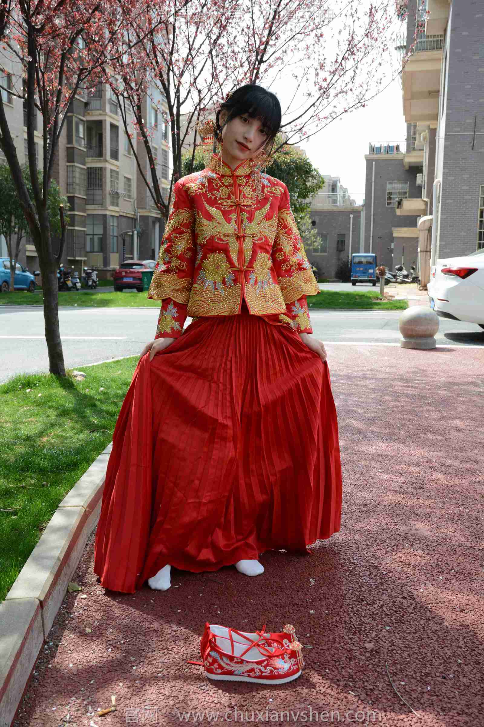 图片[10]-初夏女神 NO.169 柒柒 最美新娘[140P] – 速更版-美库