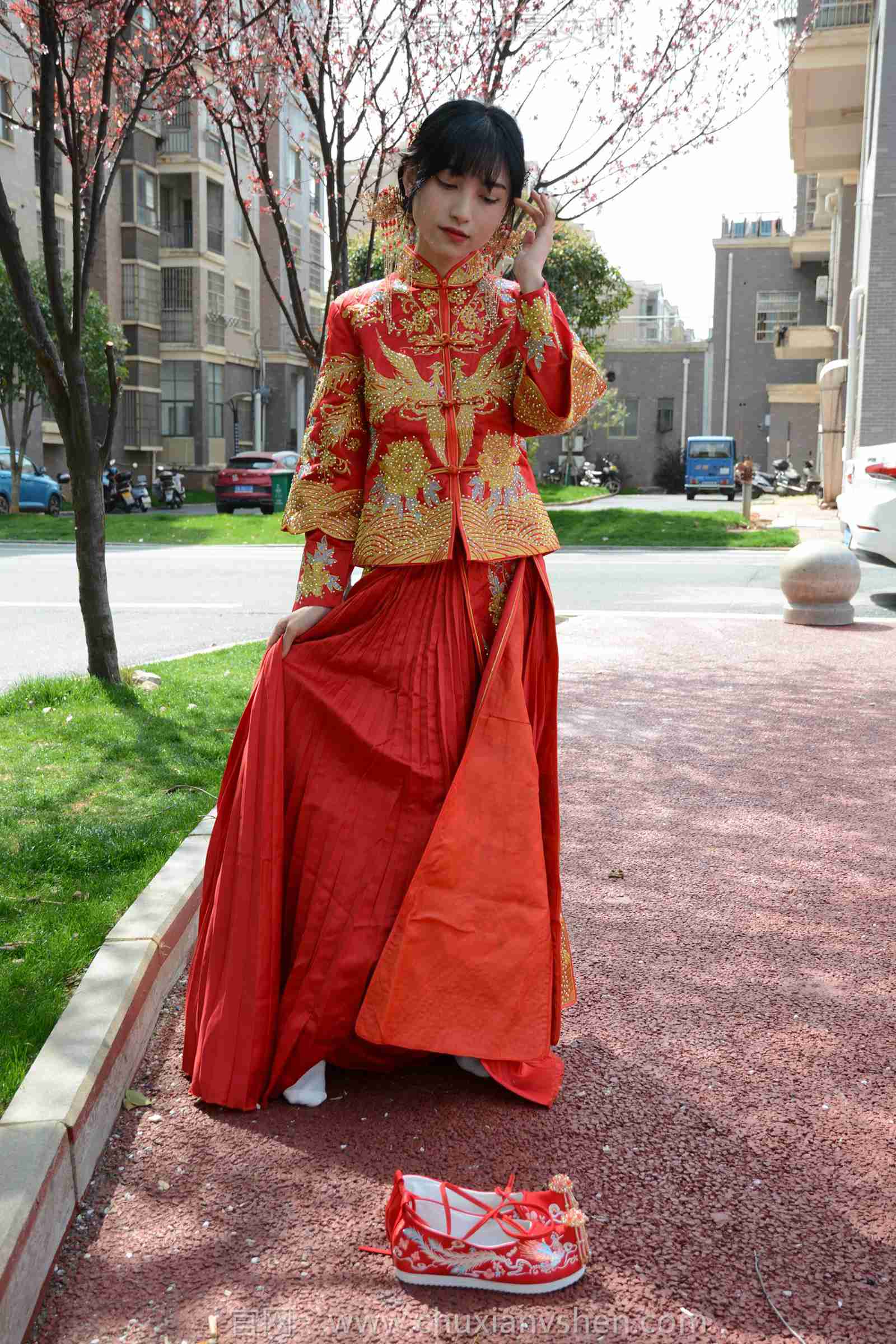 图片[11]-初夏女神 NO.169 柒柒 最美新娘[140P] – 速更版-美库