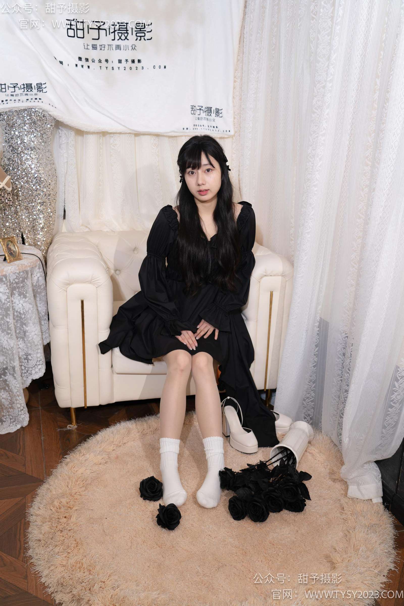 图片[41]-甜予摄影 NO.034 鱼鱼-高跟鞋、白棉袜、肉丝[129P] – 速更版-美库