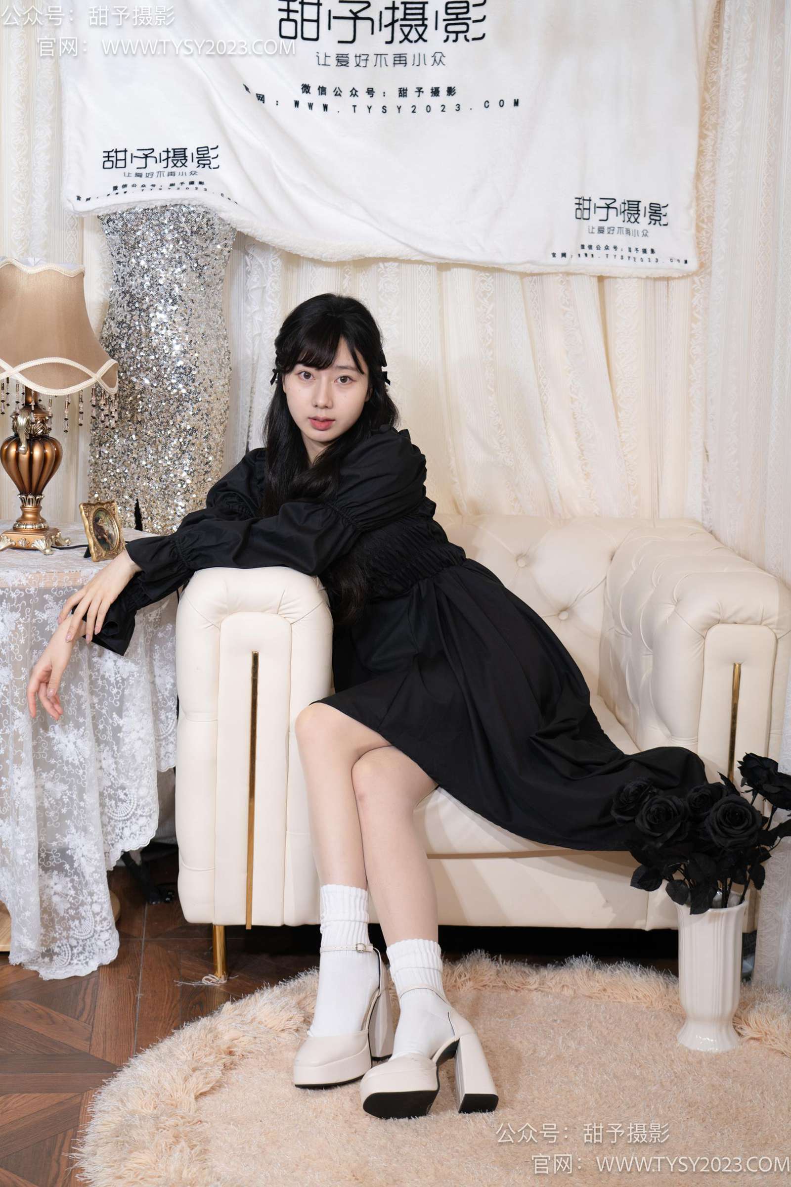 图片[123]-甜予摄影 NO.034 鱼鱼-高跟鞋、白棉袜、肉丝[129P] – 速更版-美库