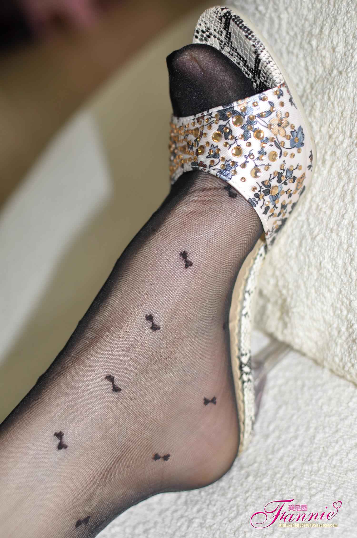 图片[66]-Fannie芬妮每足园 No.596 早春二月 纯黑丝凉拖[85P] – 速更版-美库