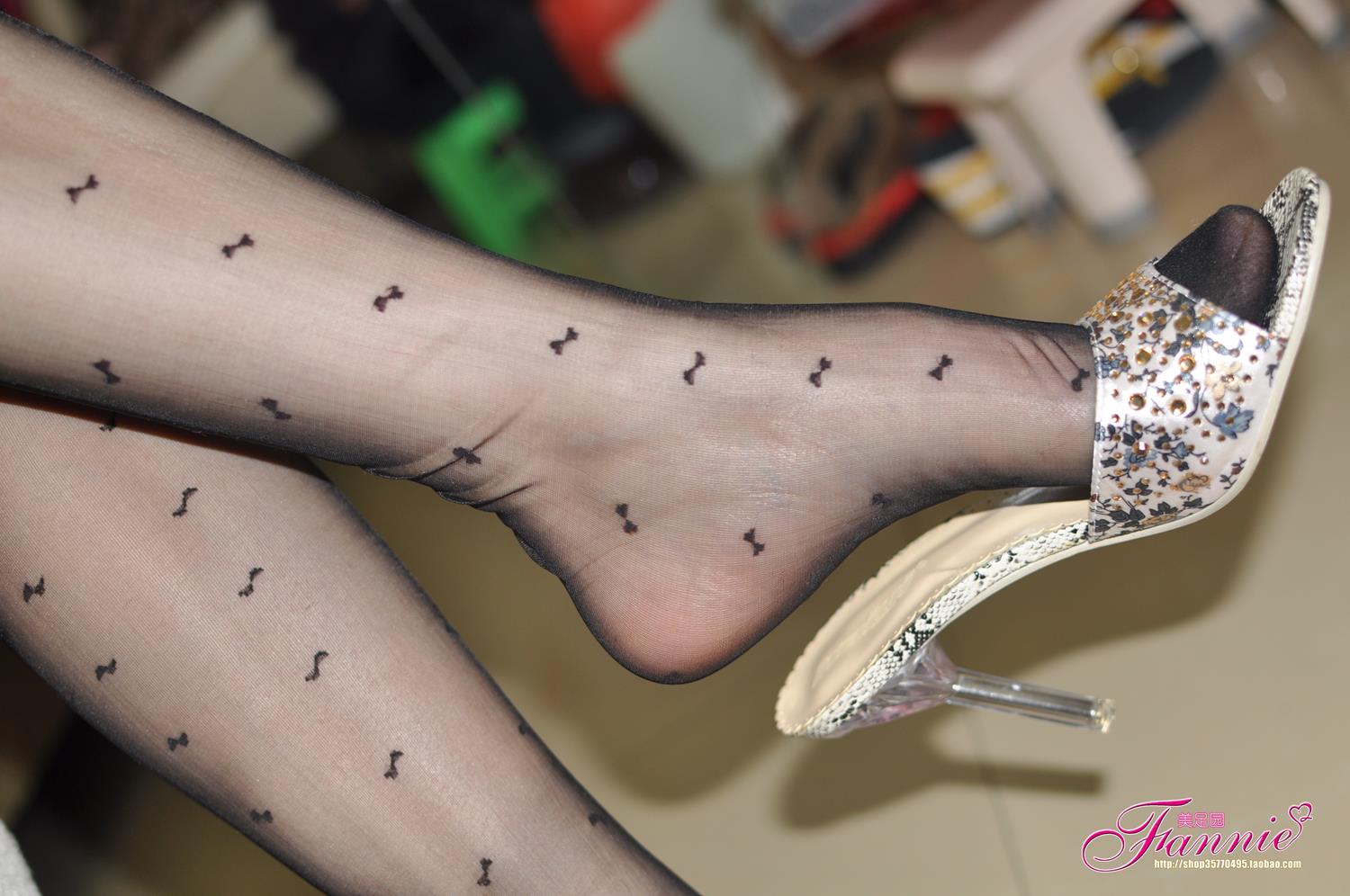图片[80]-Fannie芬妮每足园 No.596 早春二月 纯黑丝凉拖[85P] – 速更版-美库