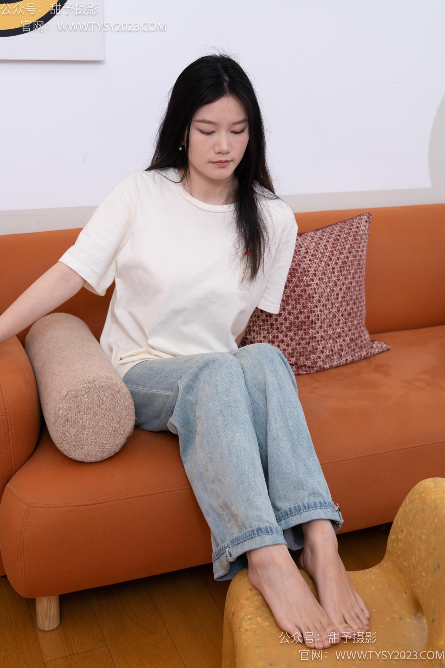 图片[118]-甜予摄影 NO.043 松松-帆布鞋、白棉袜、裸足[118P] – 速更版-美库