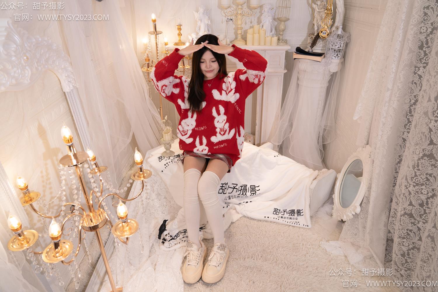 图片[21]-甜予摄影 NO.058 小熊-板鞋、过膝白棉袜、过膝薄白丝[128P] – 速更版-美库