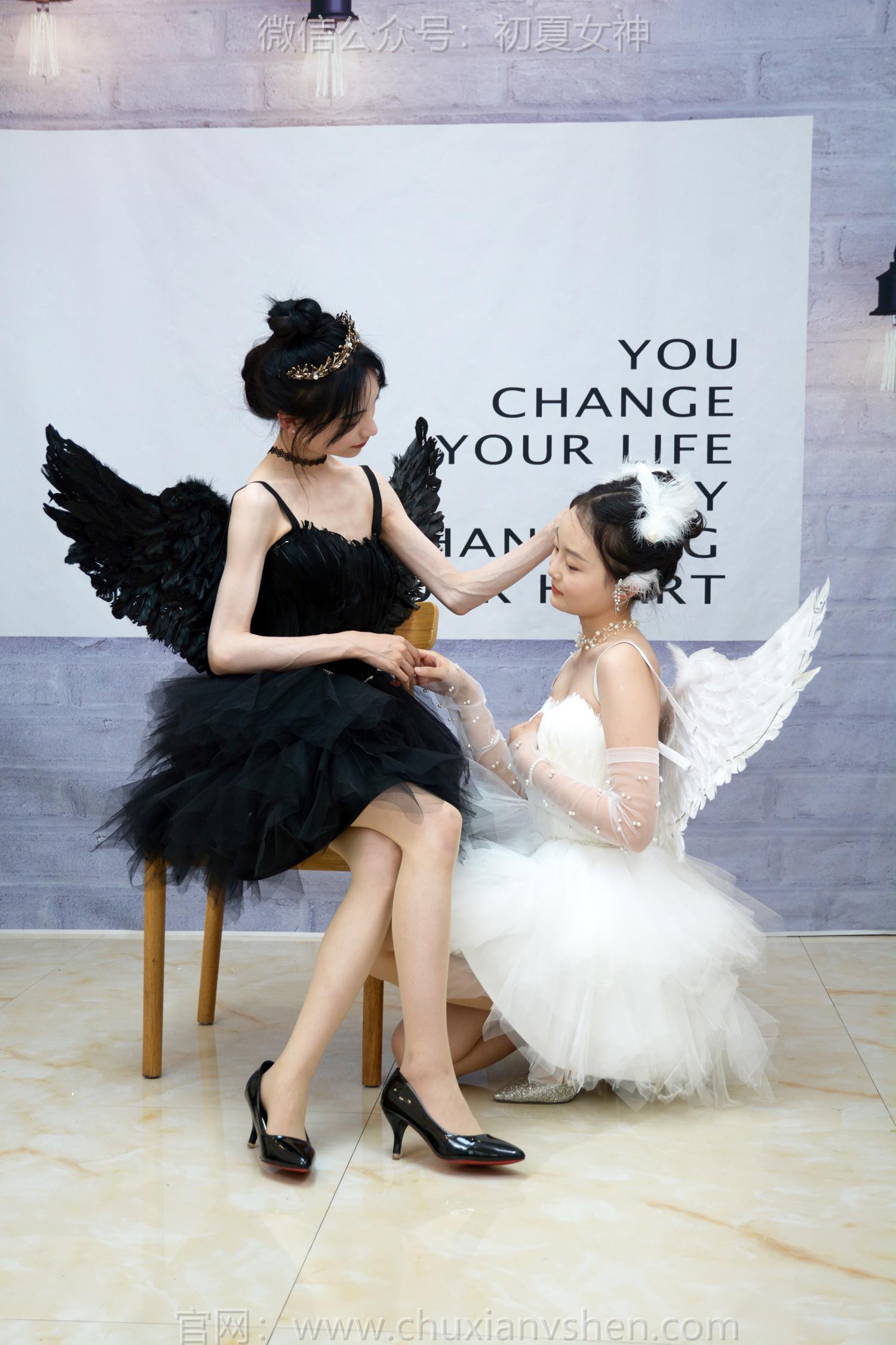 图片[19]-初夏女神 NO.207 柒柒、双双 黑白天鹅[90P] – 速更版-美库