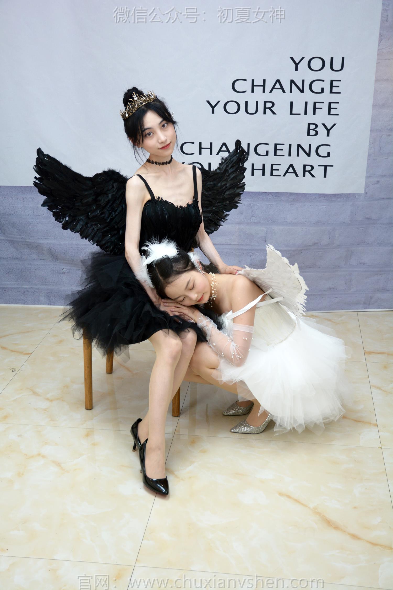 图片[20]-初夏女神 NO.207 柒柒、双双 黑白天鹅[90P] – 速更版-美库