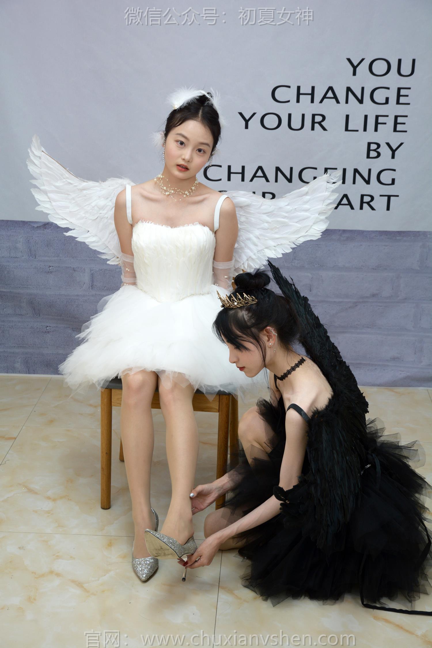 图片[35]-初夏女神 NO.207 柒柒、双双 黑白天鹅[90P] – 速更版-美库