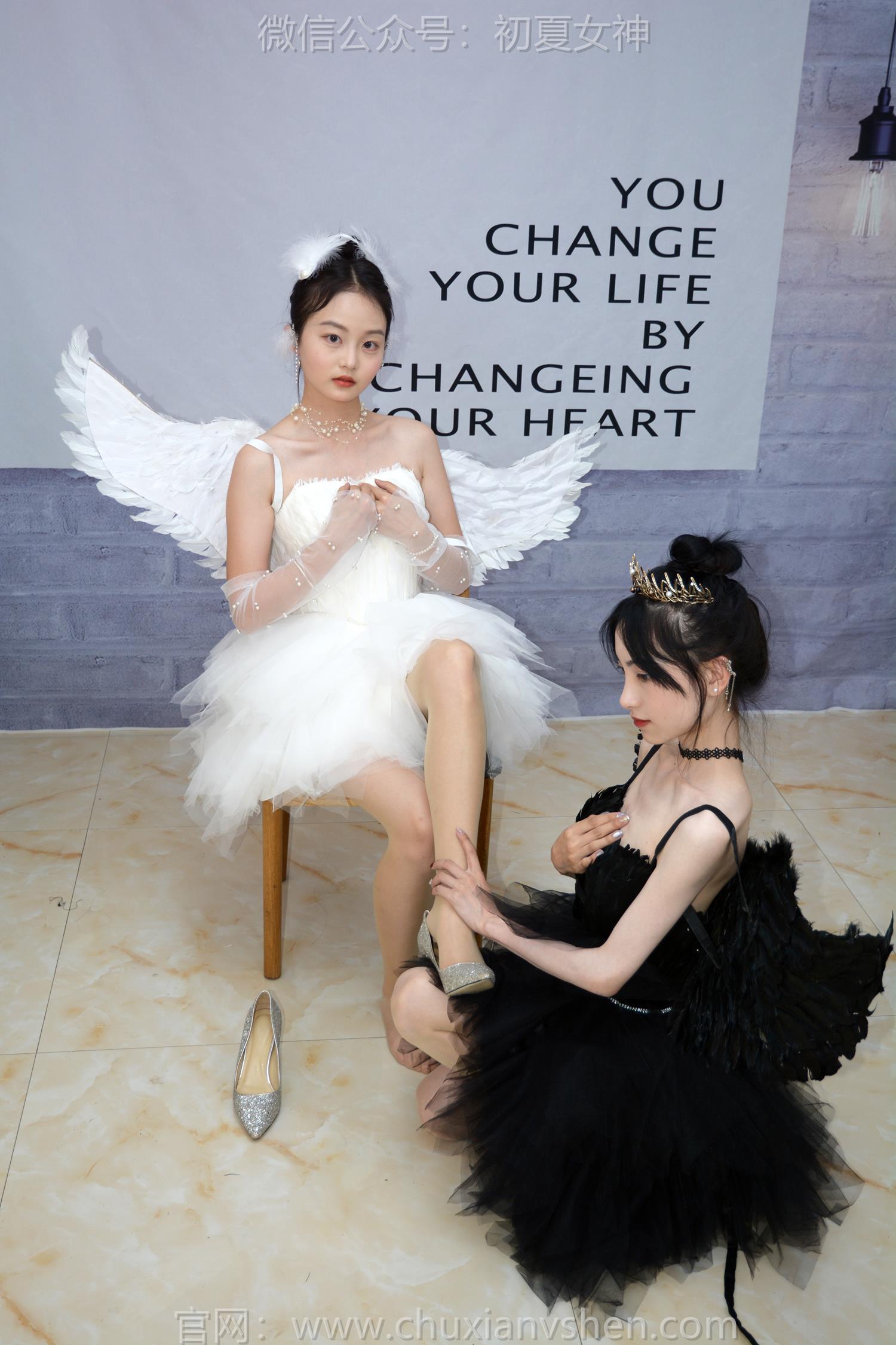 图片[80]-初夏女神 NO.207 柒柒、双双 黑白天鹅[90P] – 速更版-美库