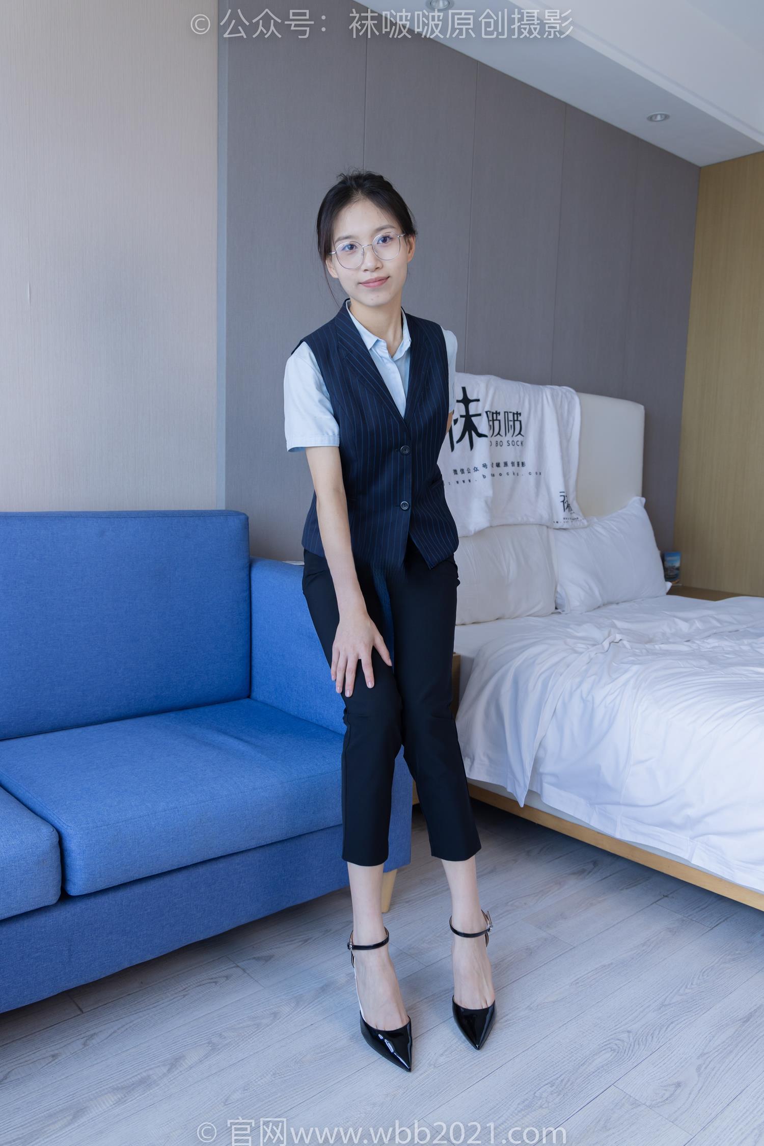 图片[12]-[BoBoSocks袜啵啵]NO.413 芝士-高跟鞋、白色吊带船袜、银行制服[145P] – 速更版-美库