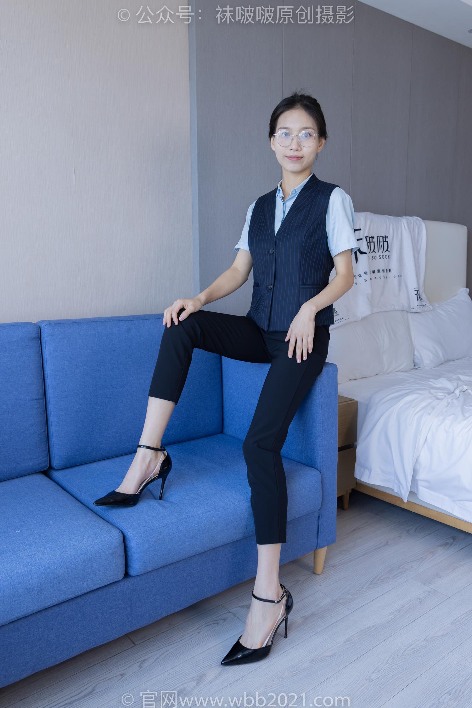 图片[13]-[BoBoSocks袜啵啵]NO.413 芝士-高跟鞋、白色吊带船袜、银行制服[145P] – 速更版-美库