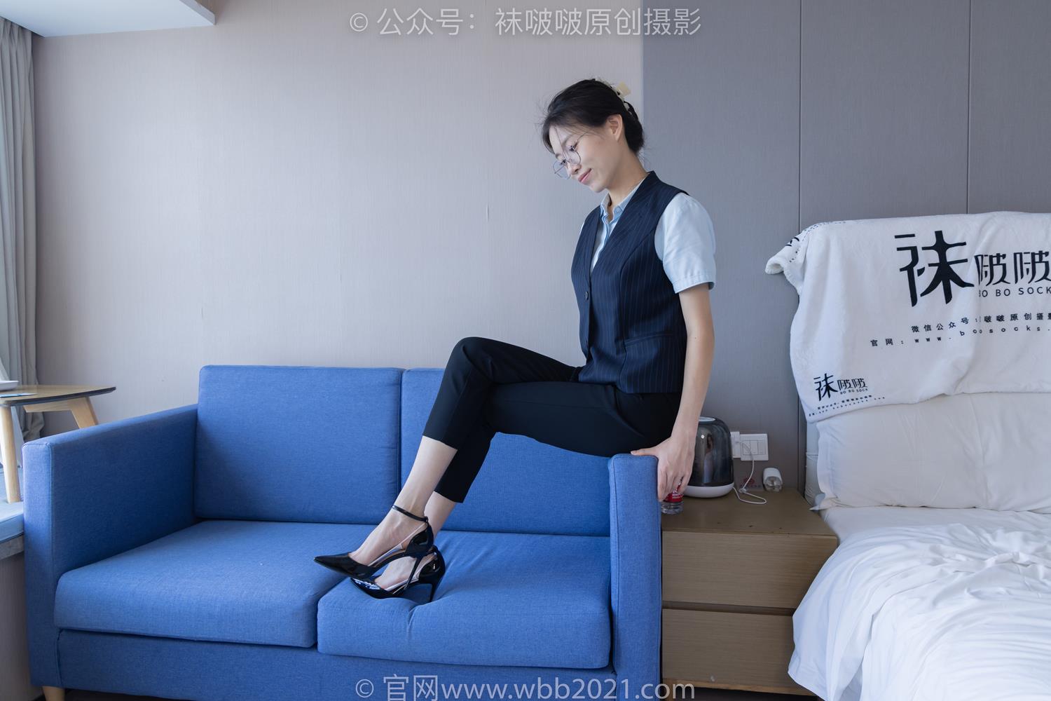 图片[26]-[BoBoSocks袜啵啵]NO.413 芝士-高跟鞋、白色吊带船袜、银行制服[145P] – 速更版-美库