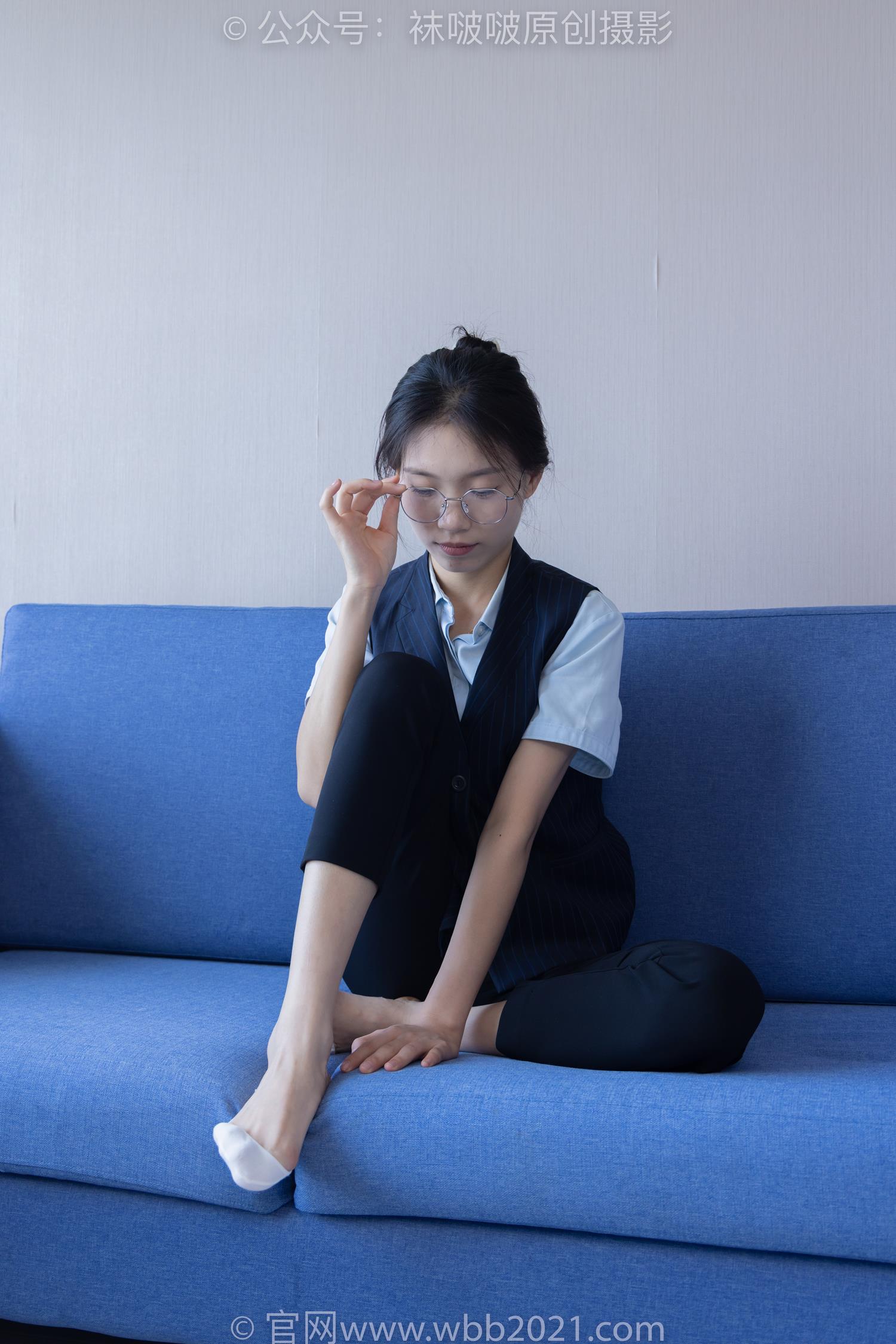 图片[54]-[BoBoSocks袜啵啵]NO.413 芝士-高跟鞋、白色吊带船袜、银行制服[145P] – 速更版-美库