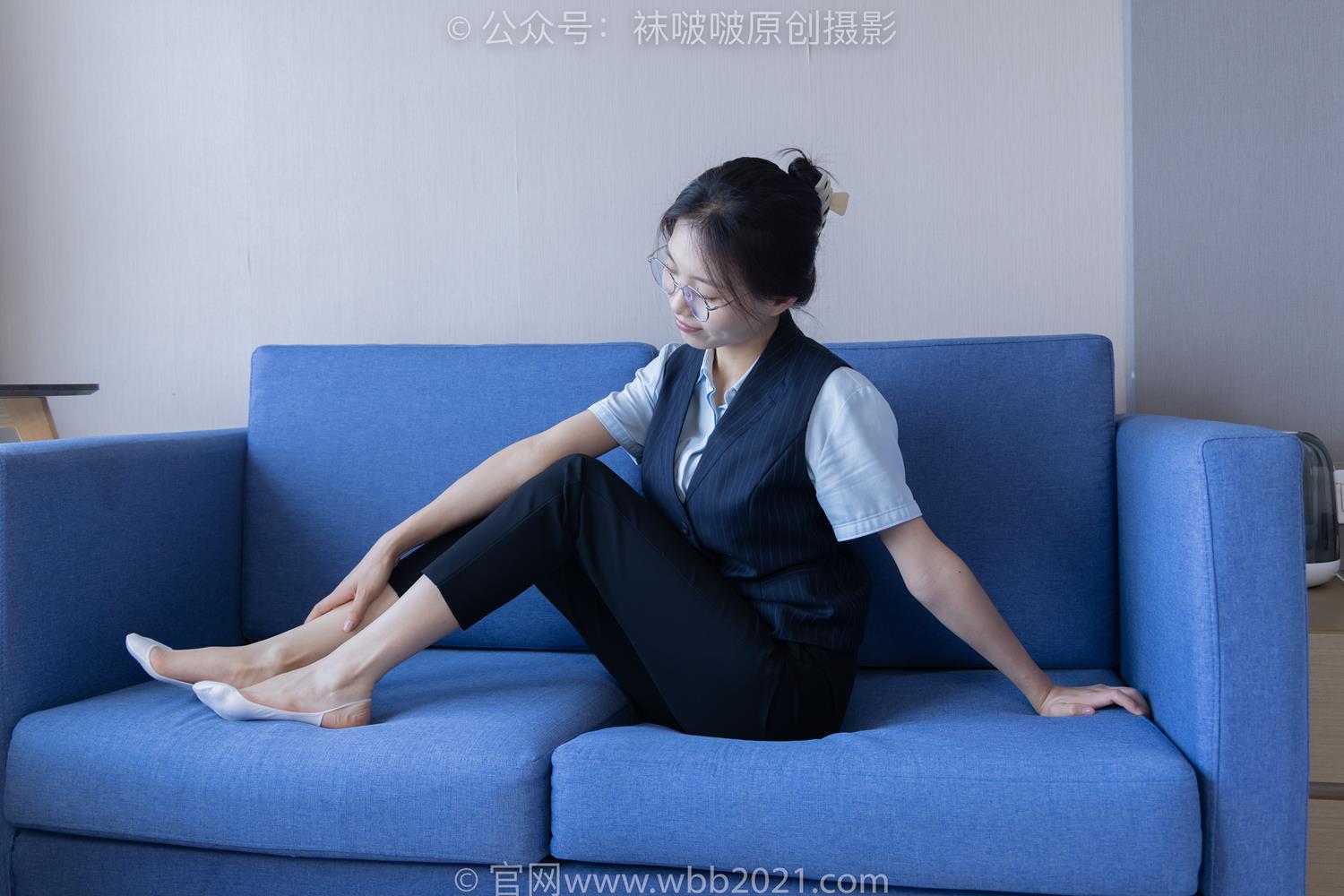 图片[61]-[BoBoSocks袜啵啵]NO.413 芝士-高跟鞋、白色吊带船袜、银行制服[145P] – 速更版-美库