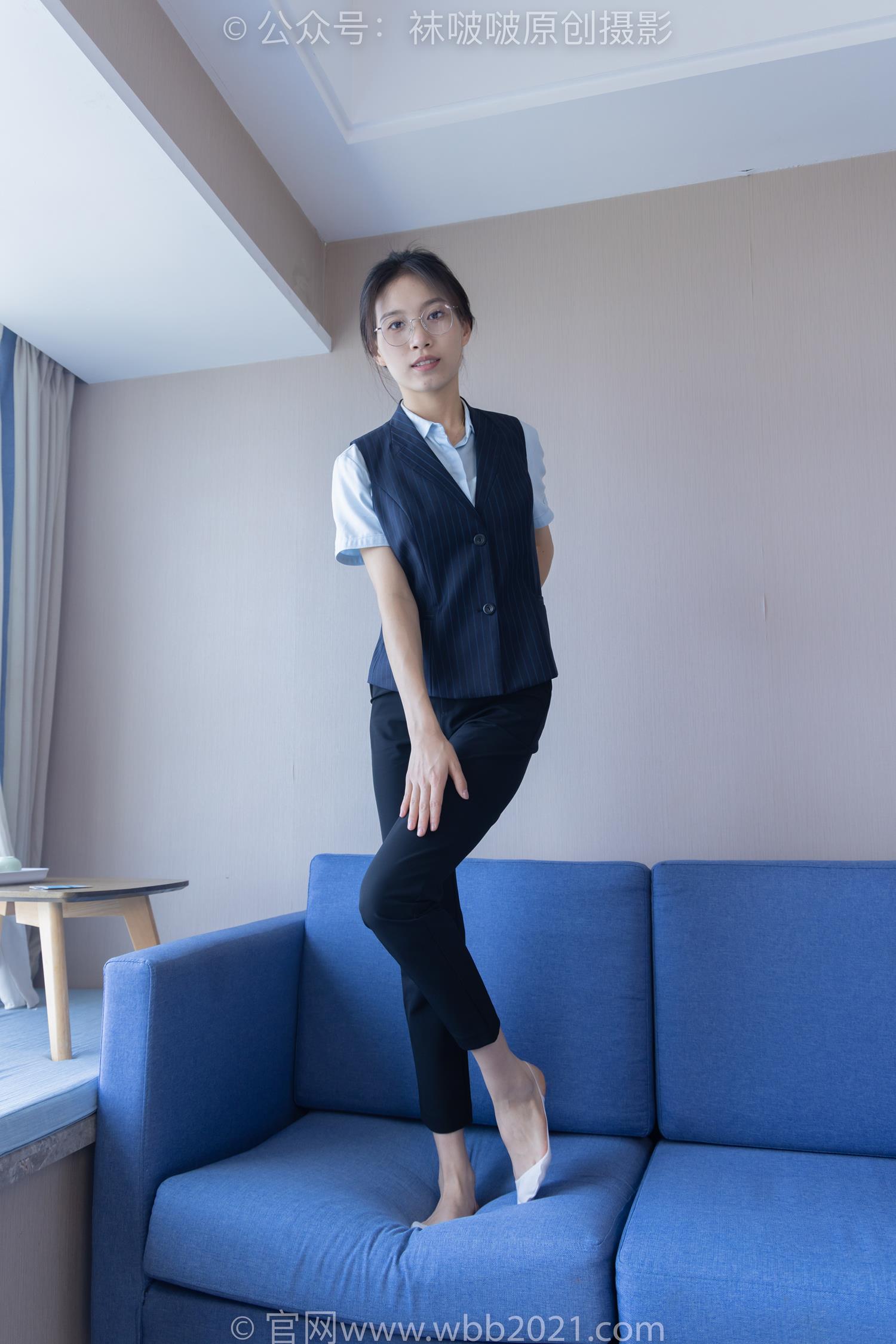 图片[66]-[BoBoSocks袜啵啵]NO.413 芝士-高跟鞋、白色吊带船袜、银行制服[145P] – 速更版-美库