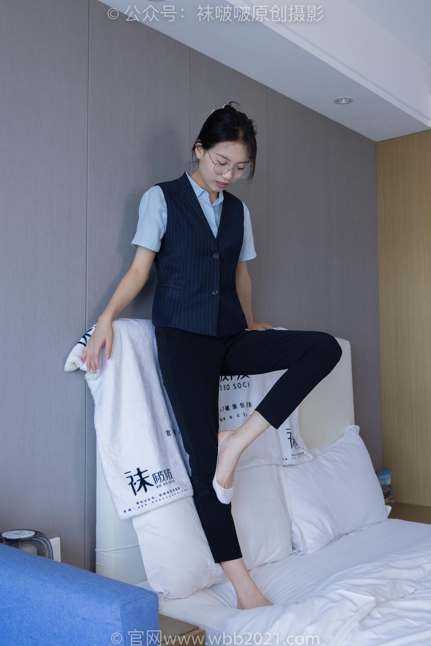 图片[120]-[BoBoSocks袜啵啵]NO.413 芝士-高跟鞋、白色吊带船袜、银行制服[145P] – 速更版-美库