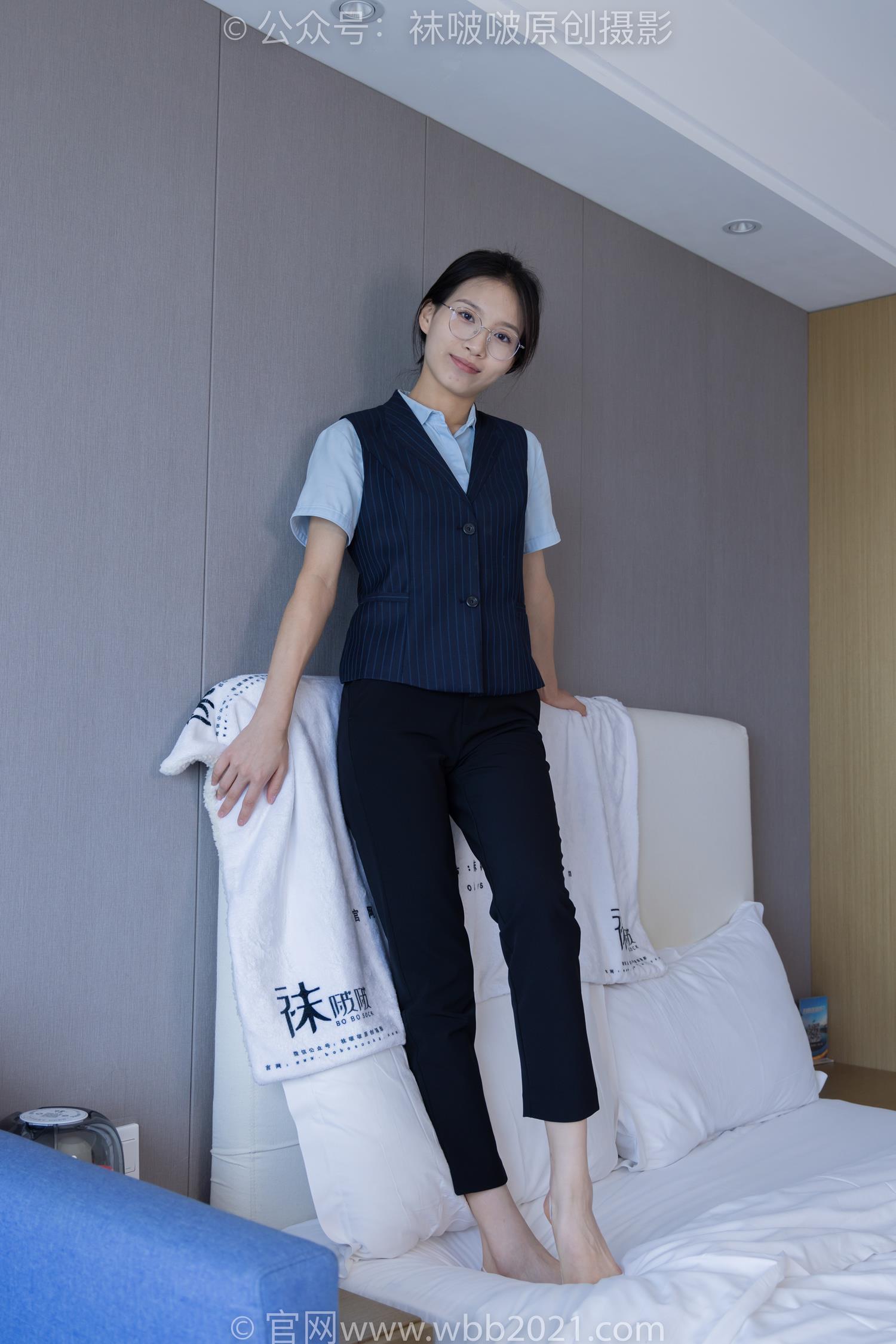 图片[125]-[BoBoSocks袜啵啵]NO.413 芝士-高跟鞋、白色吊带船袜、银行制服[145P] – 速更版-美库