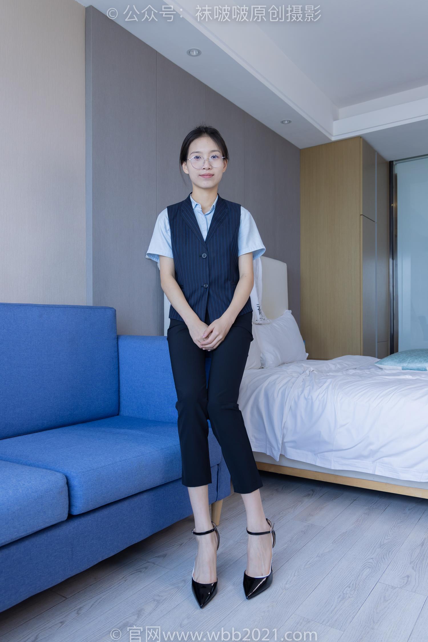 图片[144]-[BoBoSocks袜啵啵]NO.413 芝士-高跟鞋、白色吊带船袜、银行制服[145P] – 速更版-美库