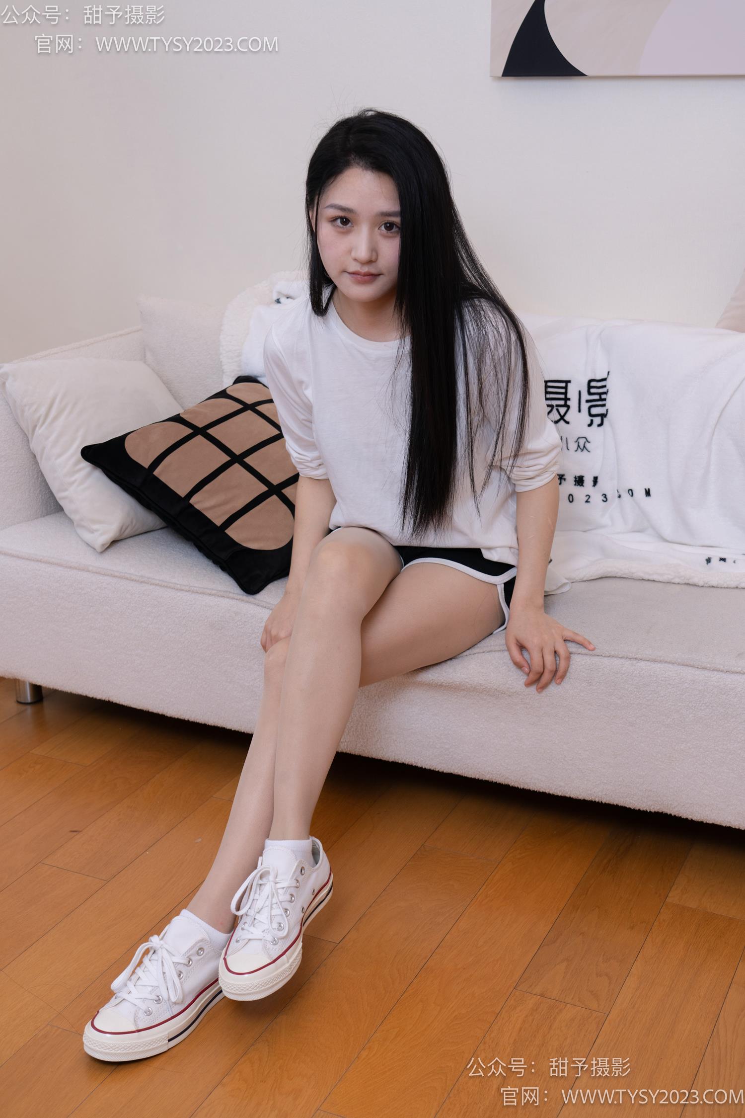 图片[16]-甜予摄影 NO.061 澜澜-帆布鞋、白棉袜、肉丝[128P] – 速更版-美库