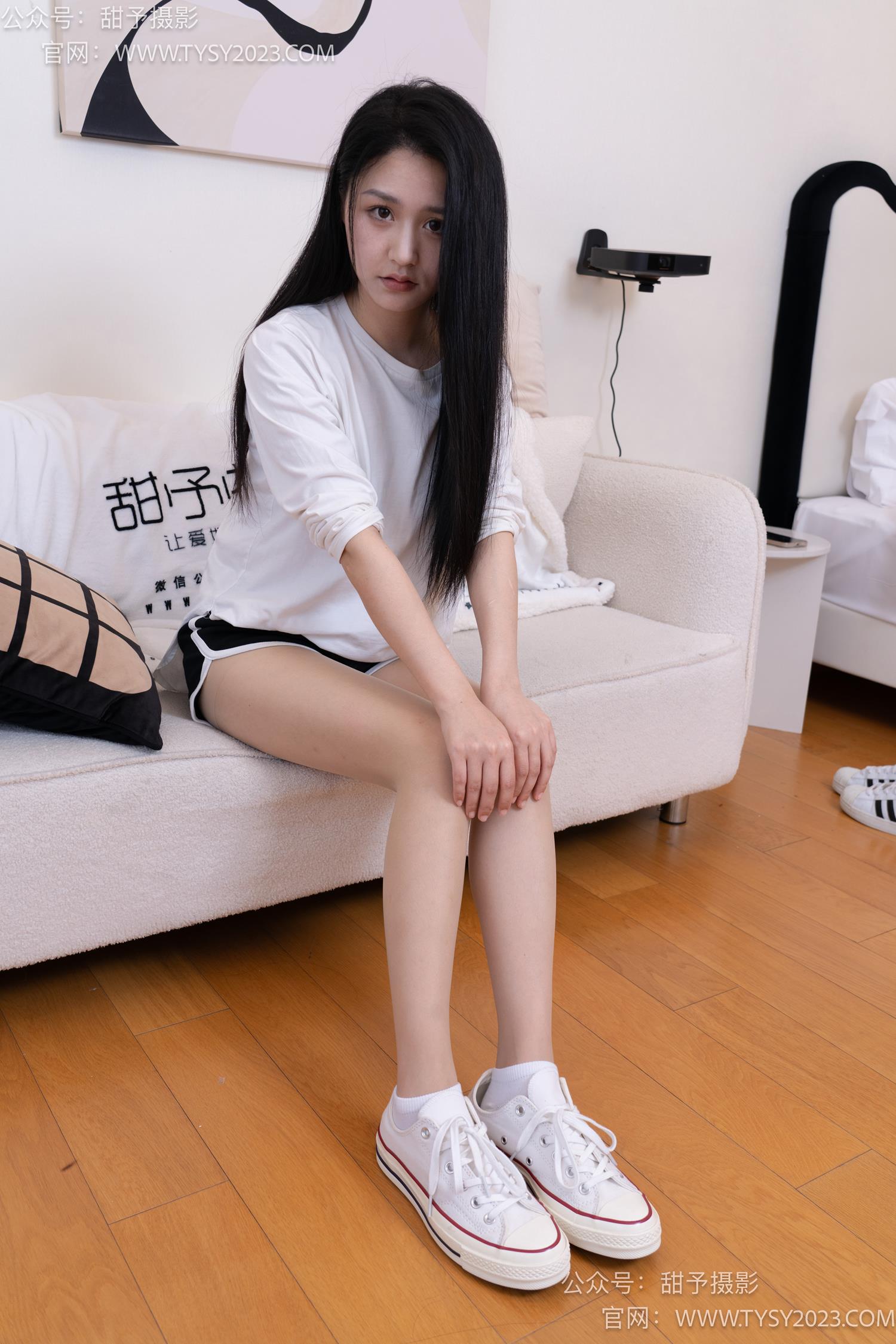 图片[24]-甜予摄影 NO.061 澜澜-帆布鞋、白棉袜、肉丝[128P] – 速更版-美库