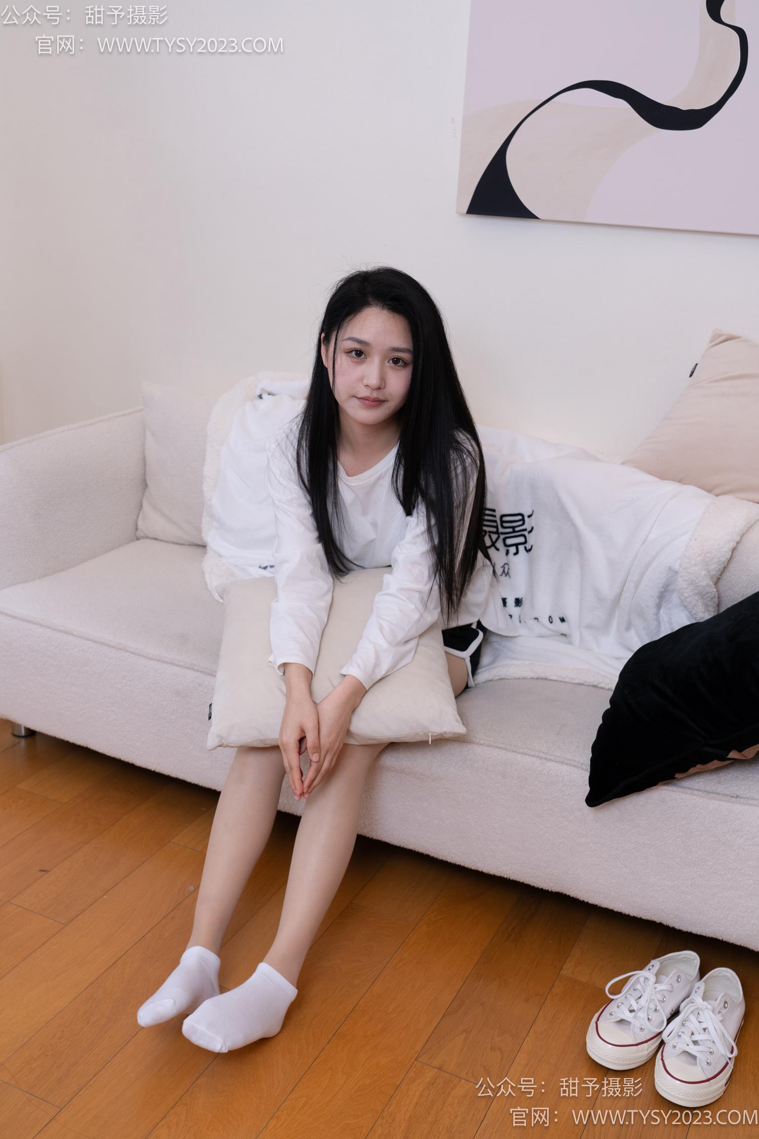 图片[59]-甜予摄影 NO.061 澜澜-帆布鞋、白棉袜、肉丝[128P] – 速更版-美库