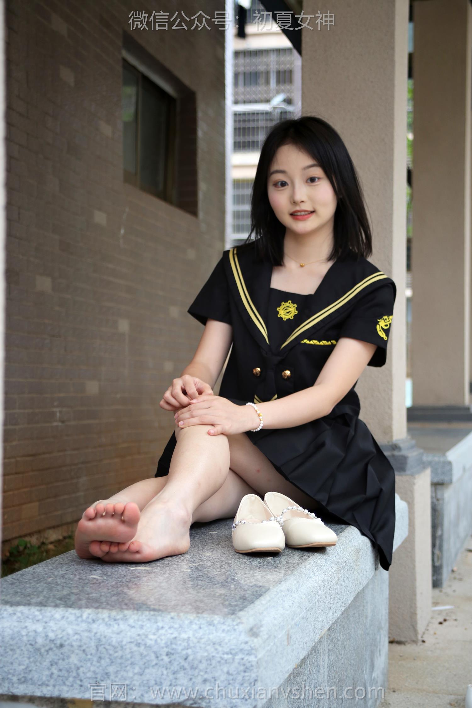 图片[12]-初夏女神 NO.216 双双 黑系水手服[100P] – 速更版-美库