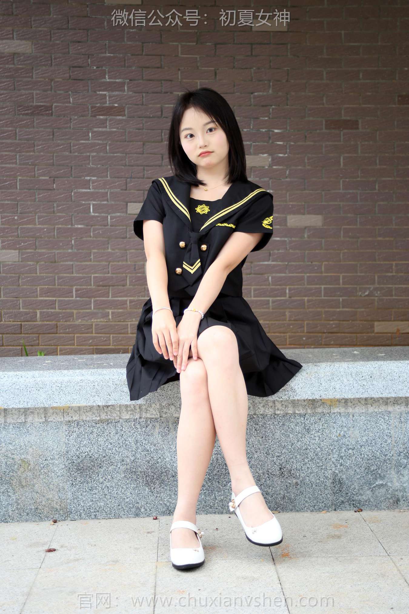 图片[20]-初夏女神 NO.216 双双 黑系水手服[100P] – 速更版-美库