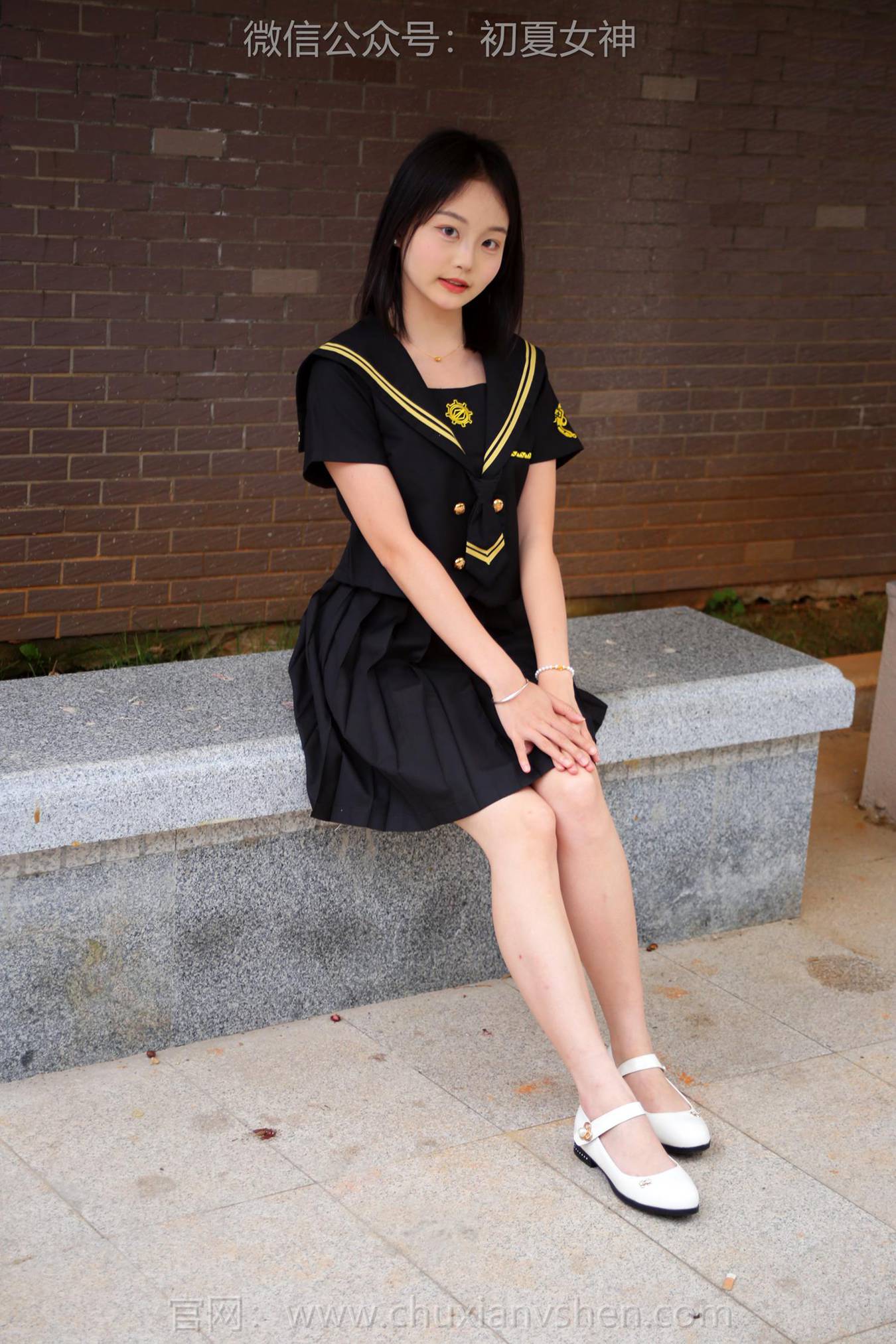 图片[22]-初夏女神 NO.216 双双 黑系水手服[100P] – 速更版-美库