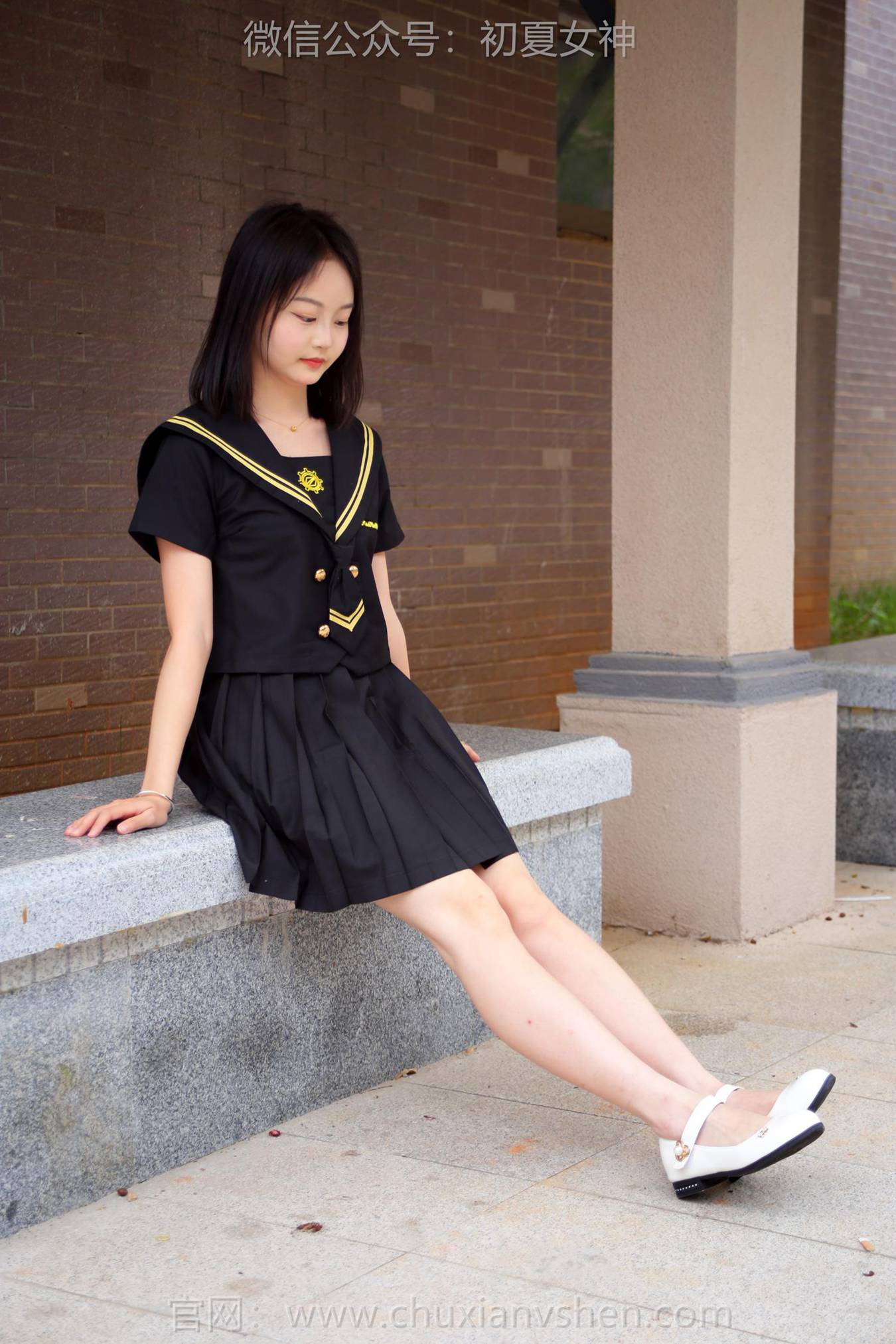 图片[24]-初夏女神 NO.216 双双 黑系水手服[100P] – 速更版-美库