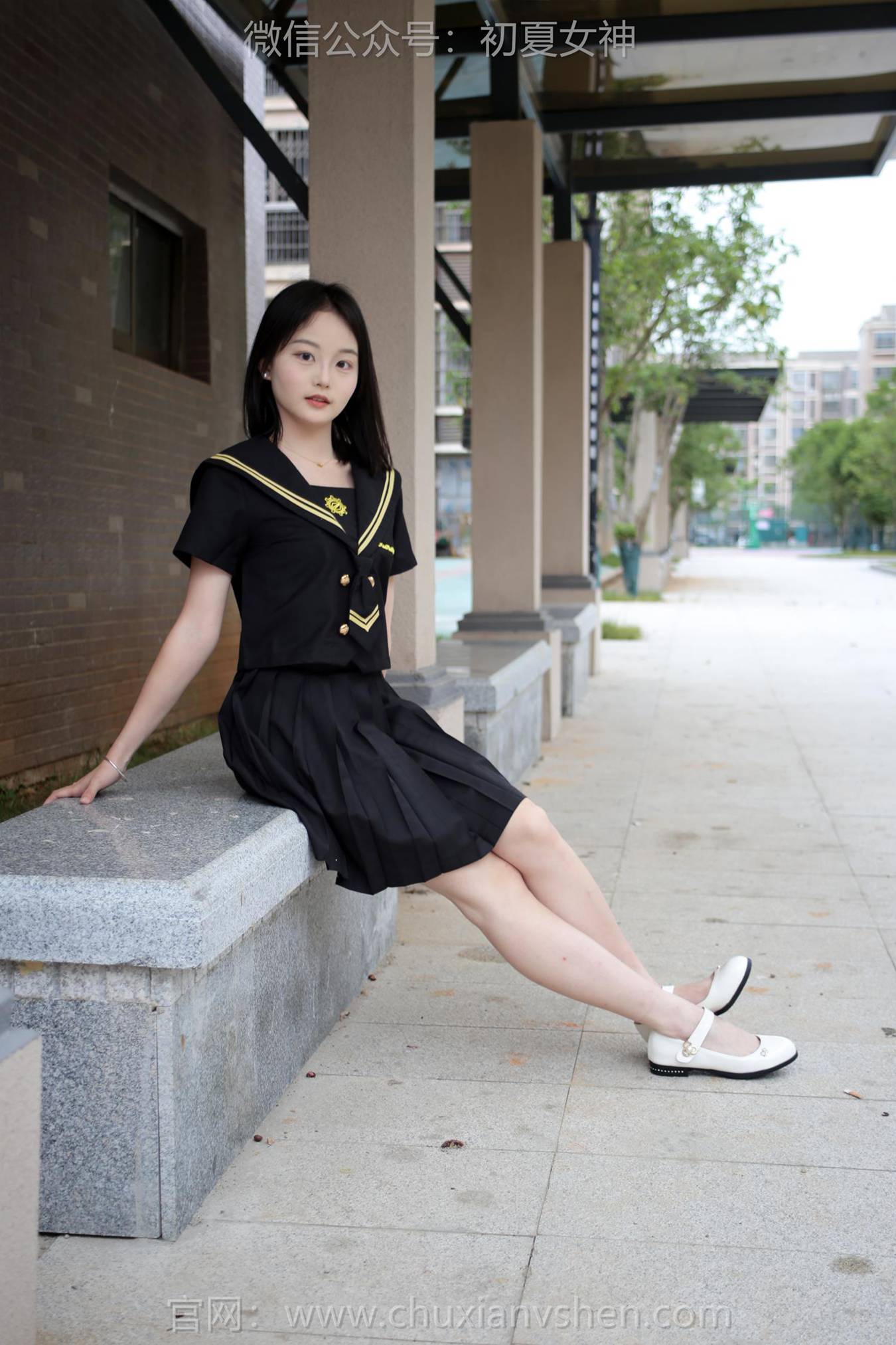 图片[27]-初夏女神 NO.216 双双 黑系水手服[100P] – 速更版-美库