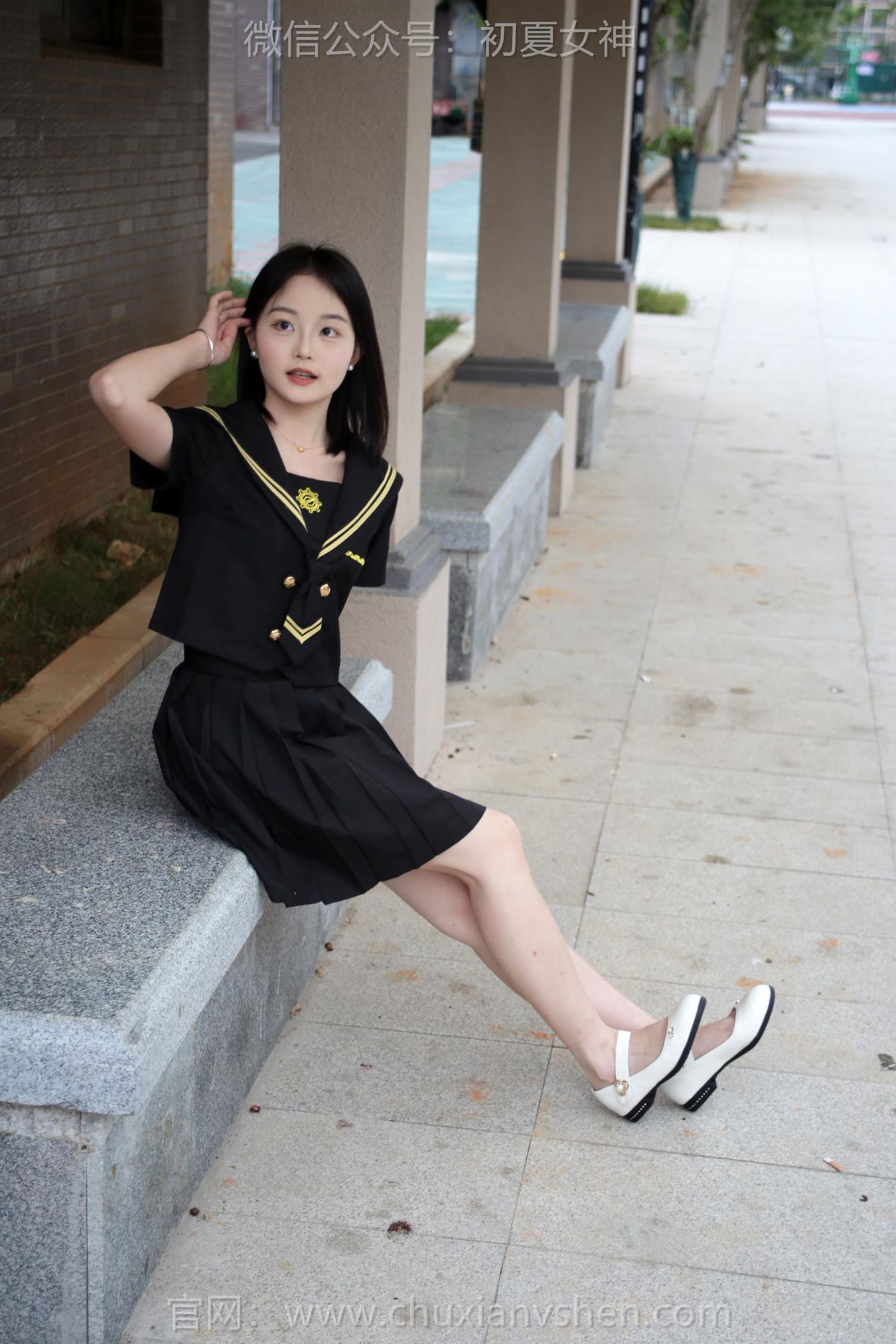 图片[29]-初夏女神 NO.216 双双 黑系水手服[100P] – 速更版-美库