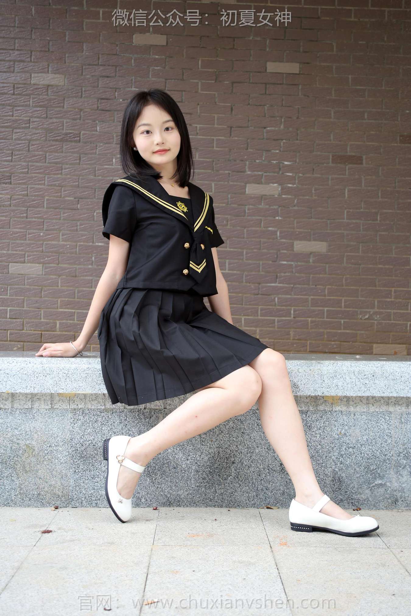 图片[32]-初夏女神 NO.216 双双 黑系水手服[100P] – 速更版-美库