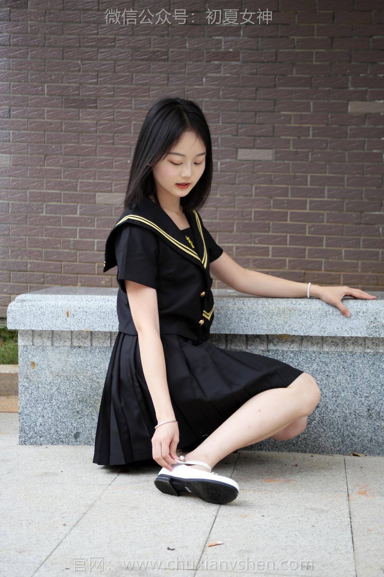 图片[37]-初夏女神 NO.216 双双 黑系水手服[100P] – 速更版-美库