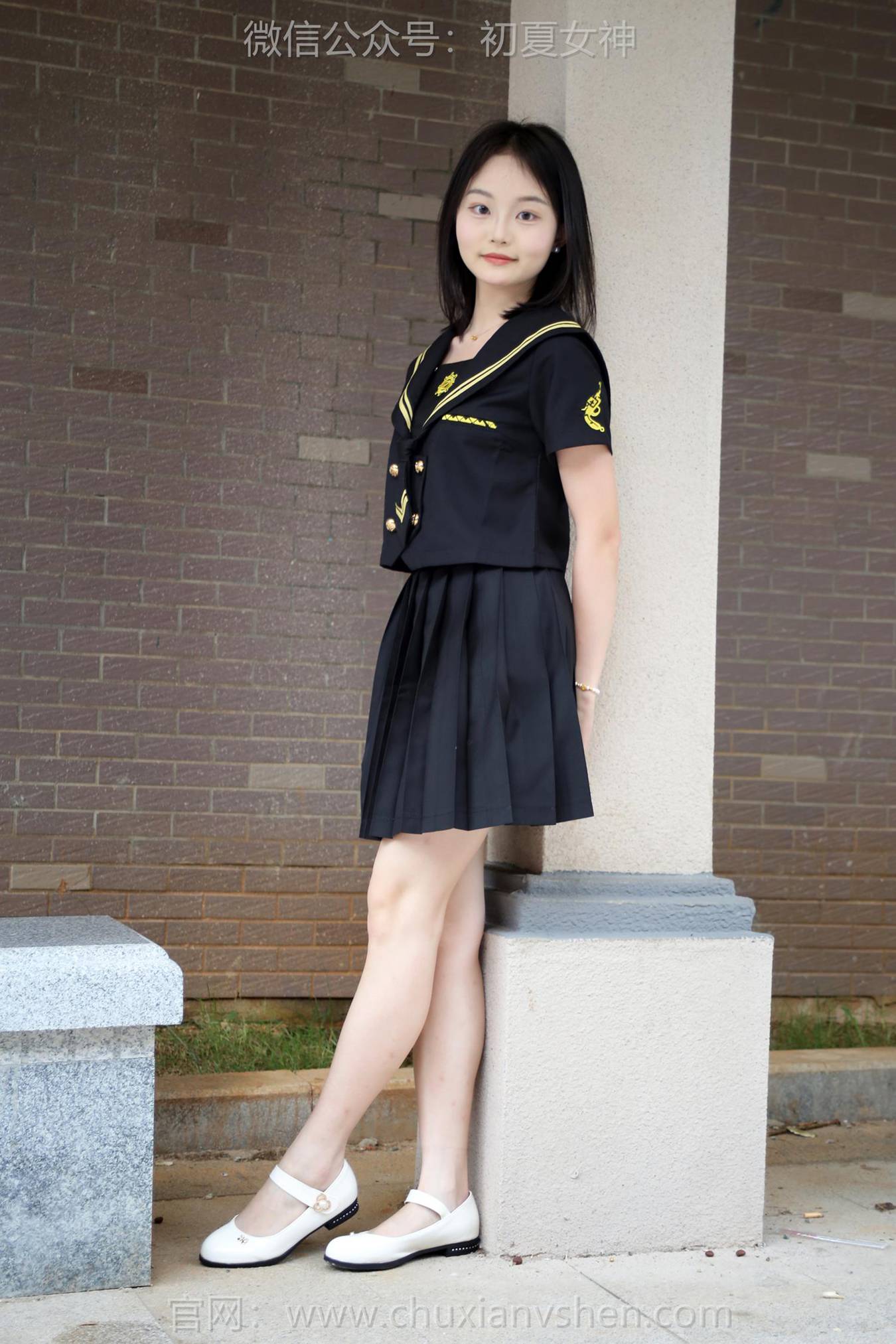 图片[38]-初夏女神 NO.216 双双 黑系水手服[100P] – 速更版-美库