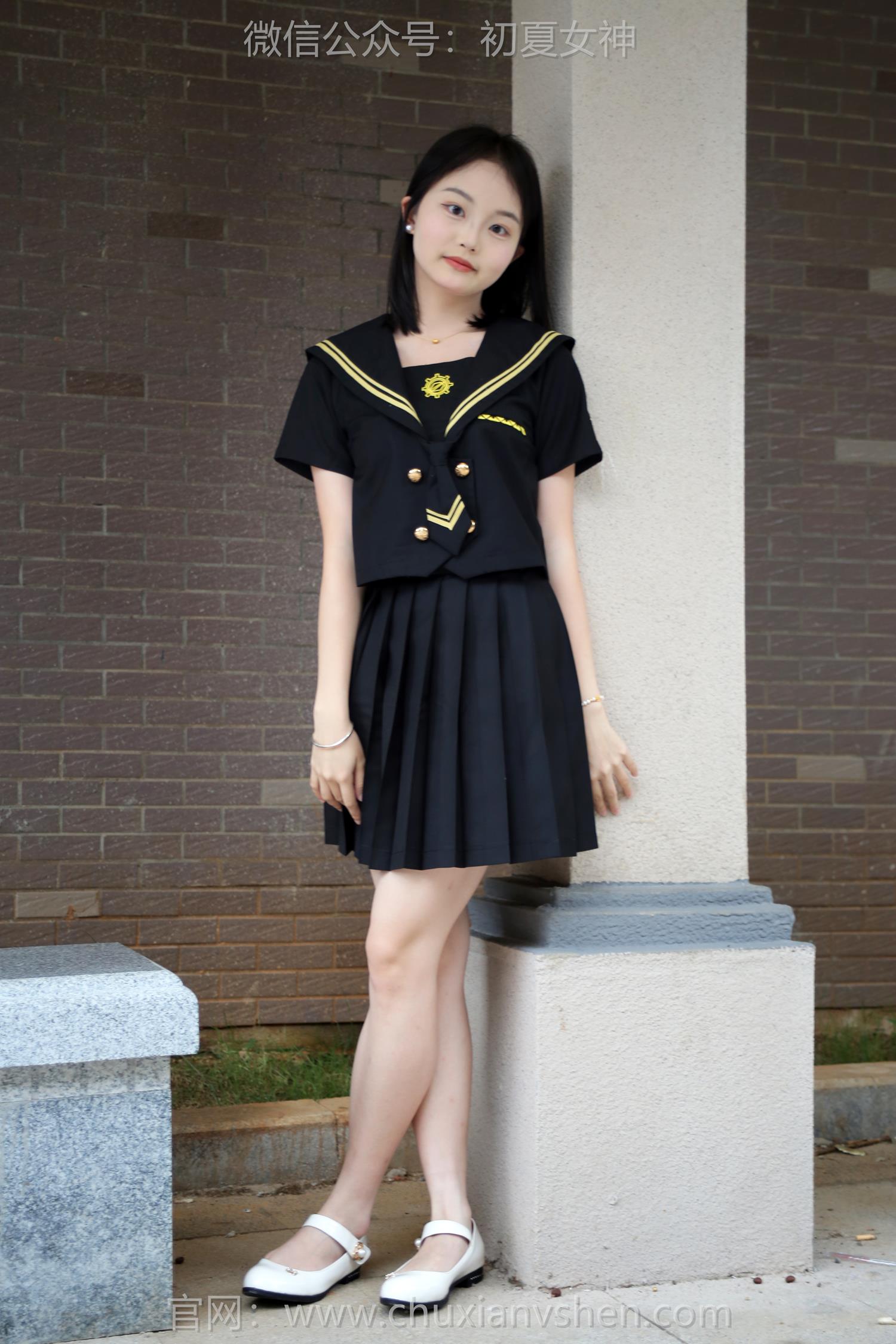 图片[41]-初夏女神 NO.216 双双 黑系水手服[100P] – 速更版-美库