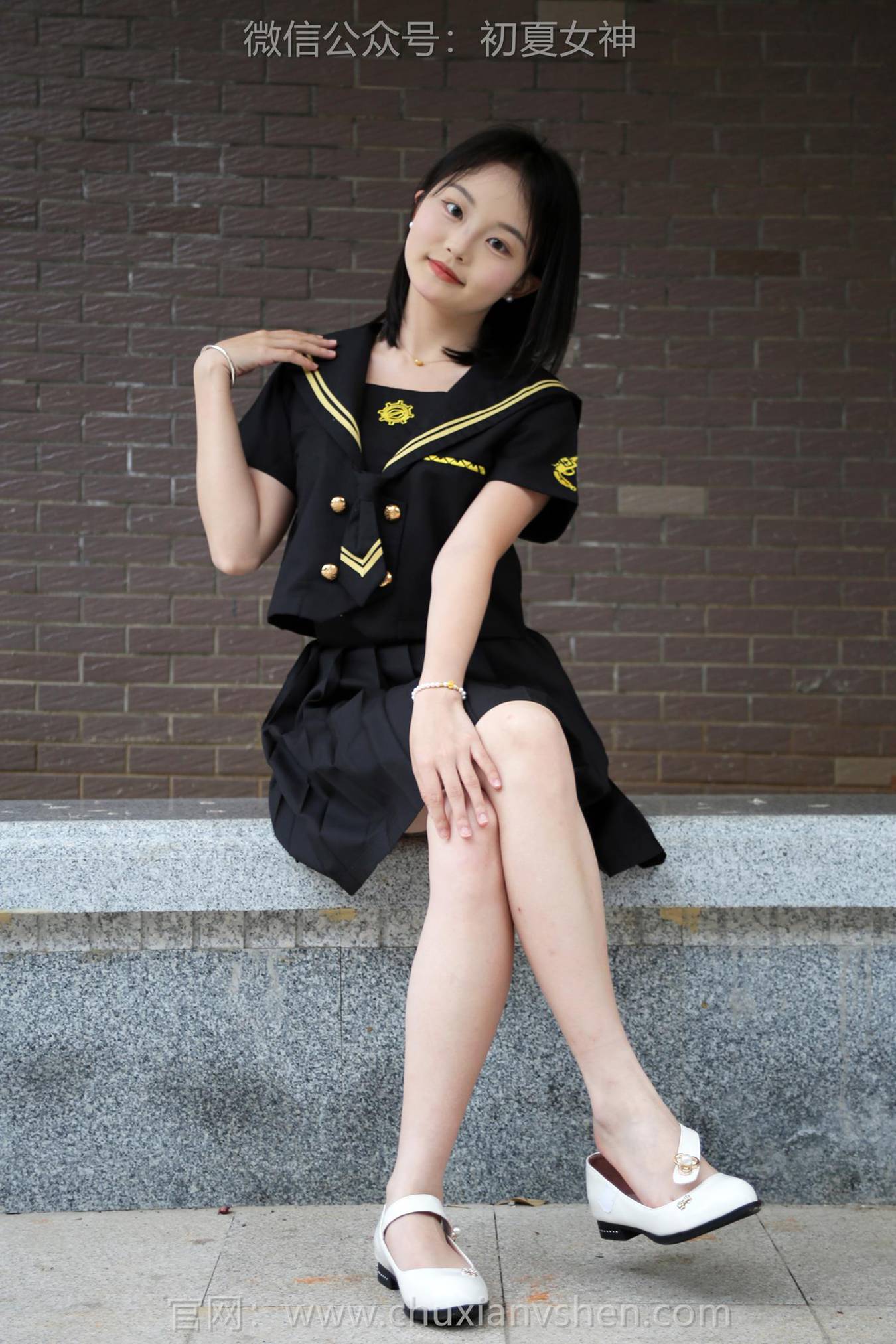 图片[45]-初夏女神 NO.216 双双 黑系水手服[100P] – 速更版-美库