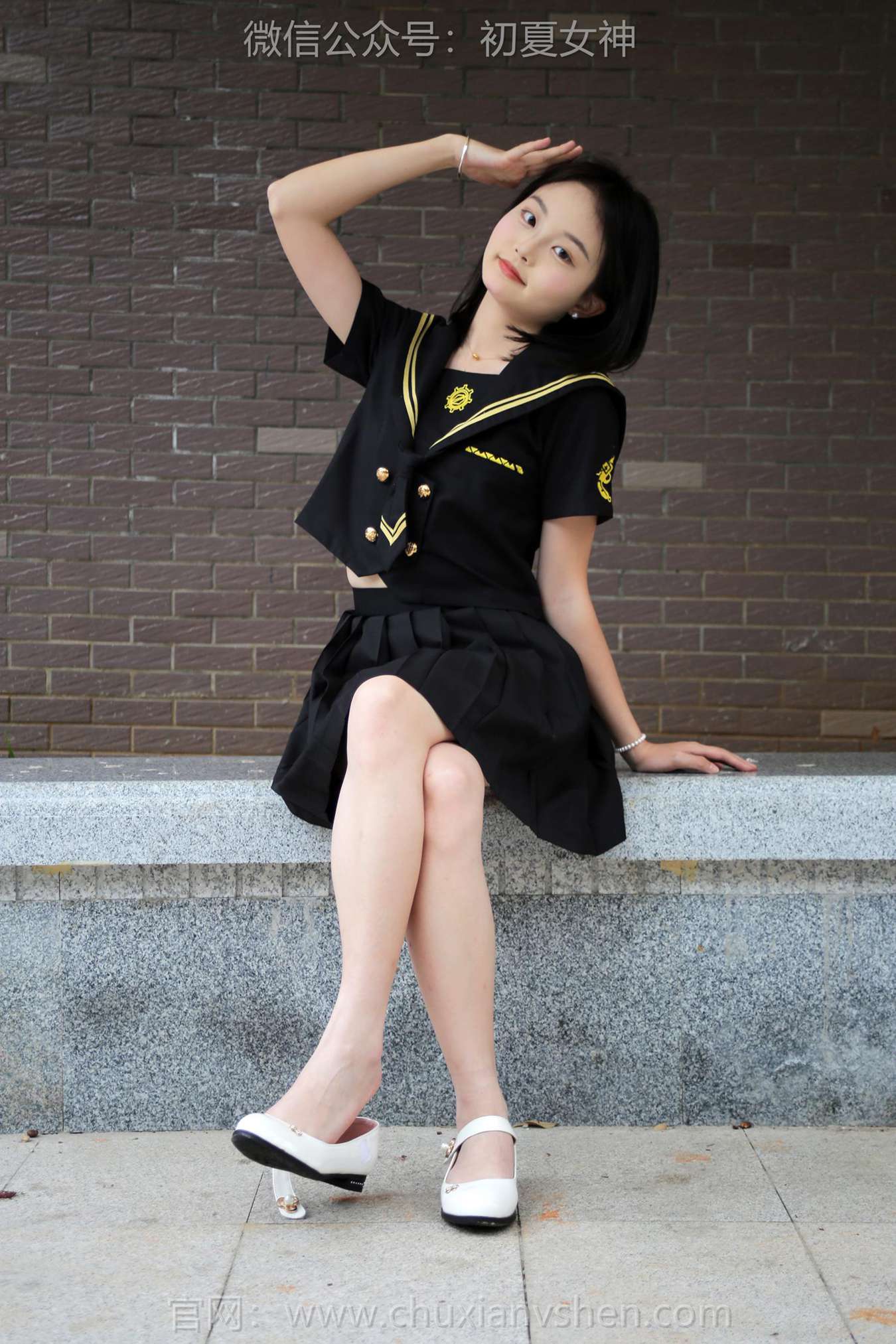 图片[50]-初夏女神 NO.216 双双 黑系水手服[100P] – 速更版-美库