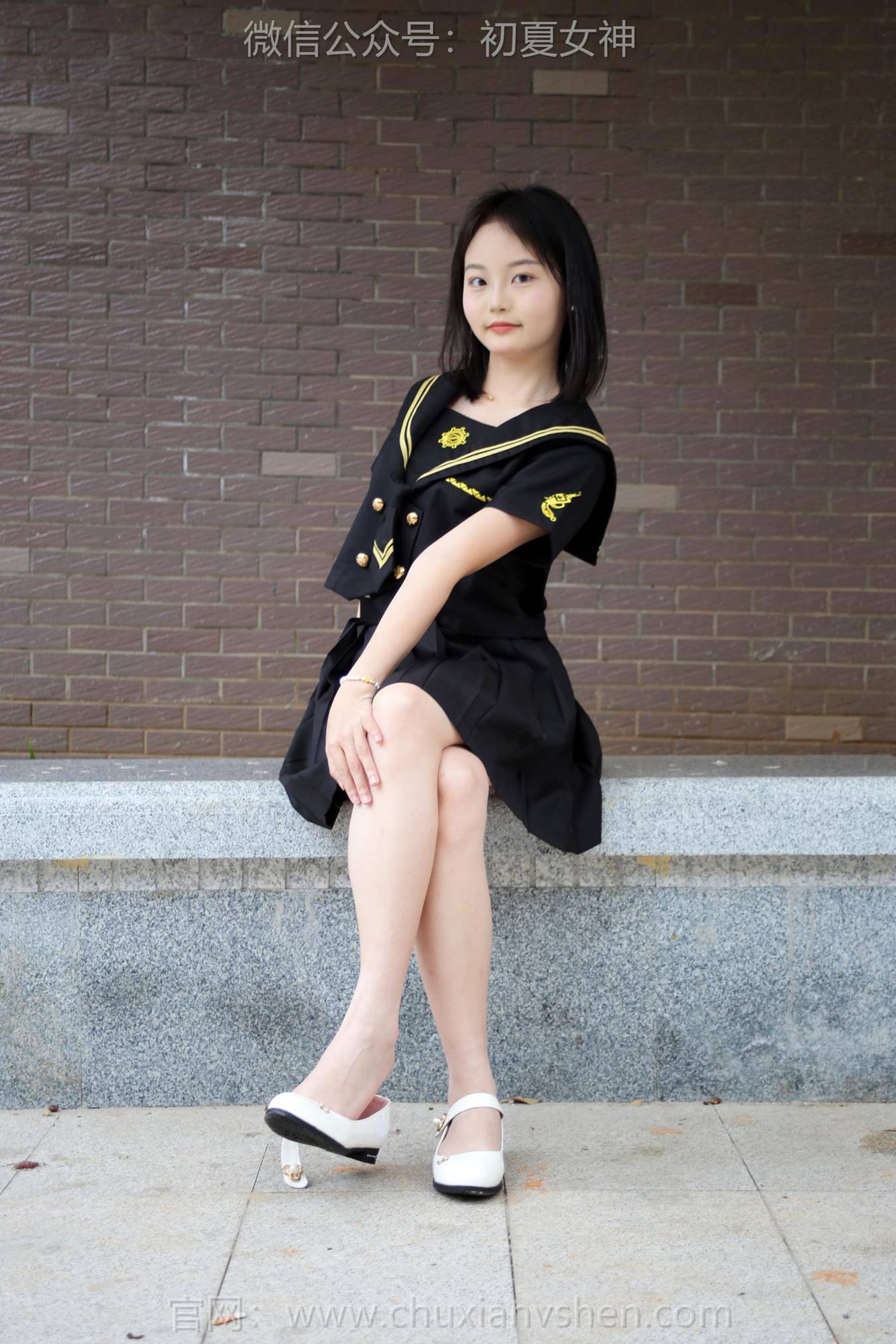 图片[51]-初夏女神 NO.216 双双 黑系水手服[100P] – 速更版-美库