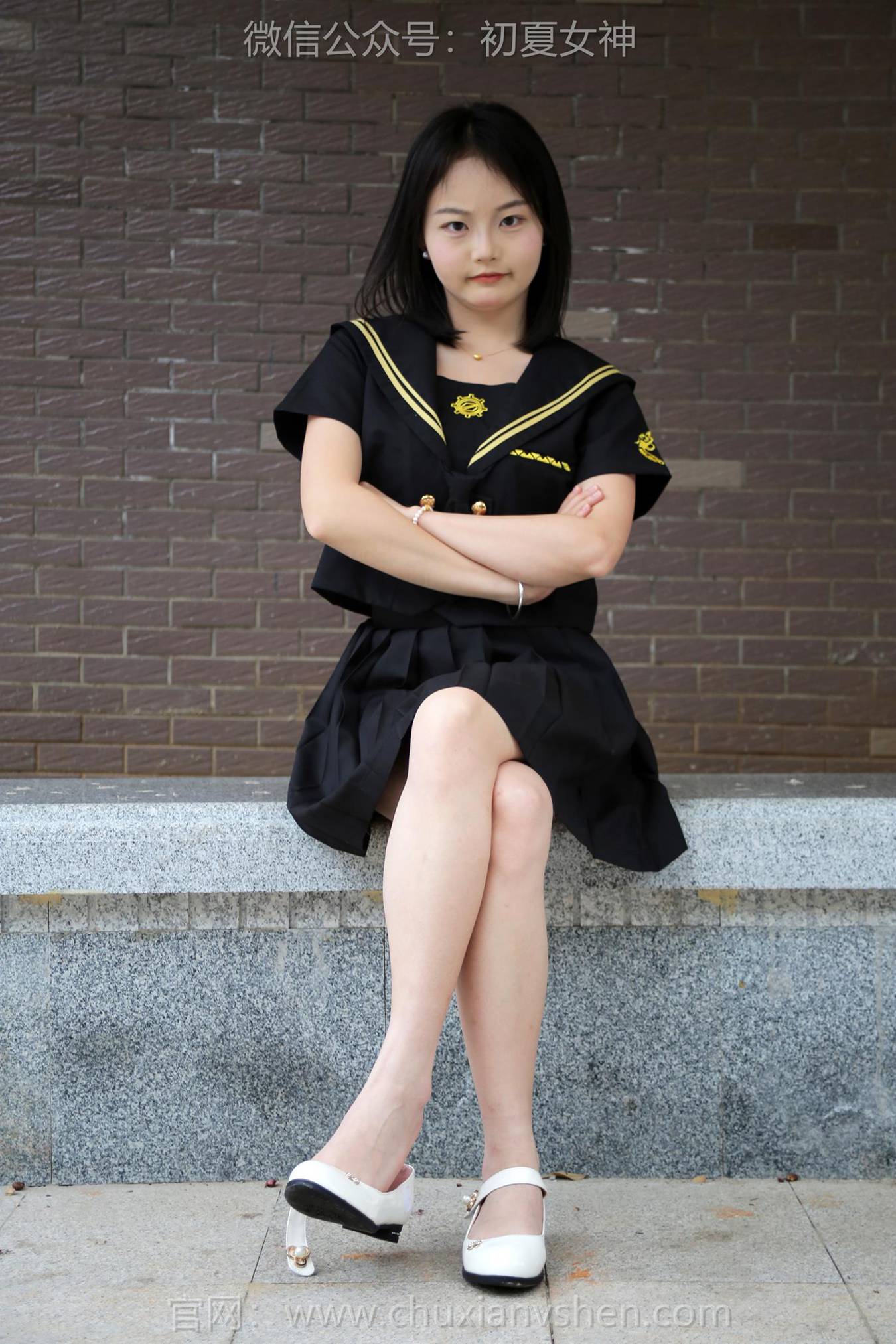 图片[52]-初夏女神 NO.216 双双 黑系水手服[100P] – 速更版-美库