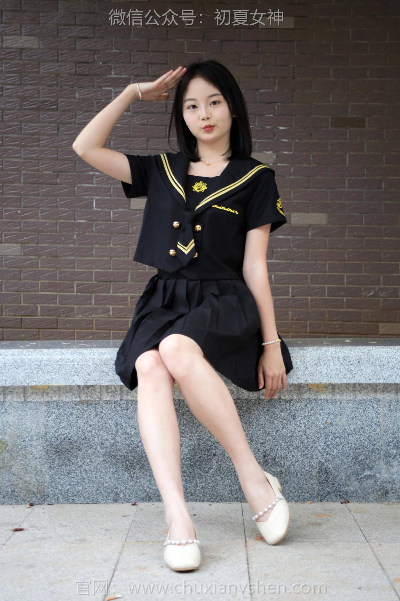 图片[56]-初夏女神 NO.216 双双 黑系水手服[100P] – 速更版-美库