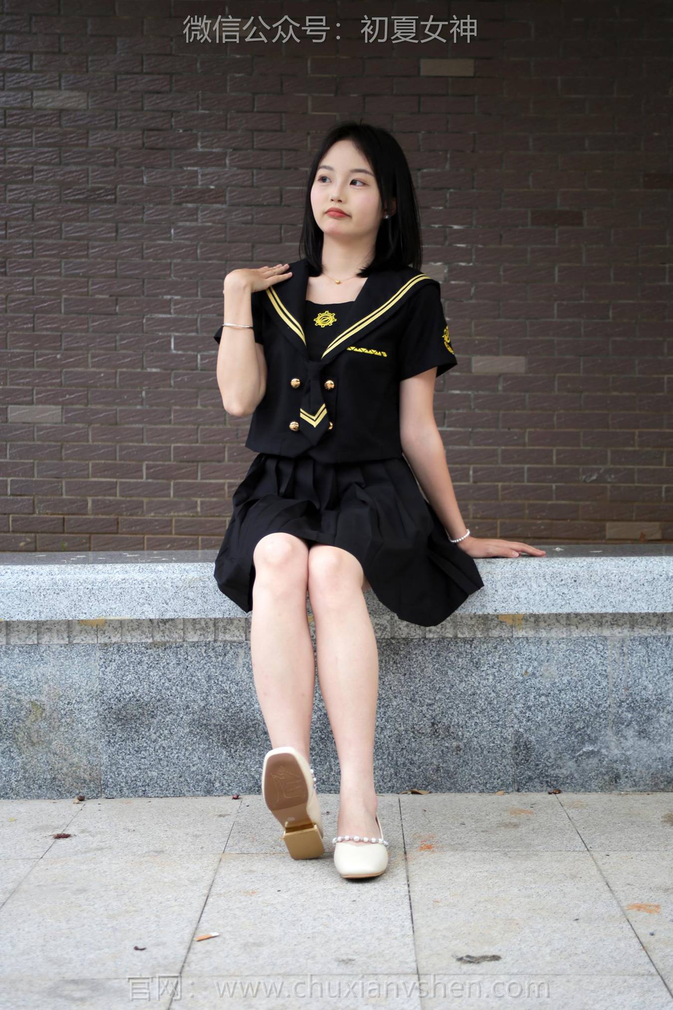 图片[57]-初夏女神 NO.216 双双 黑系水手服[100P] – 速更版-美库